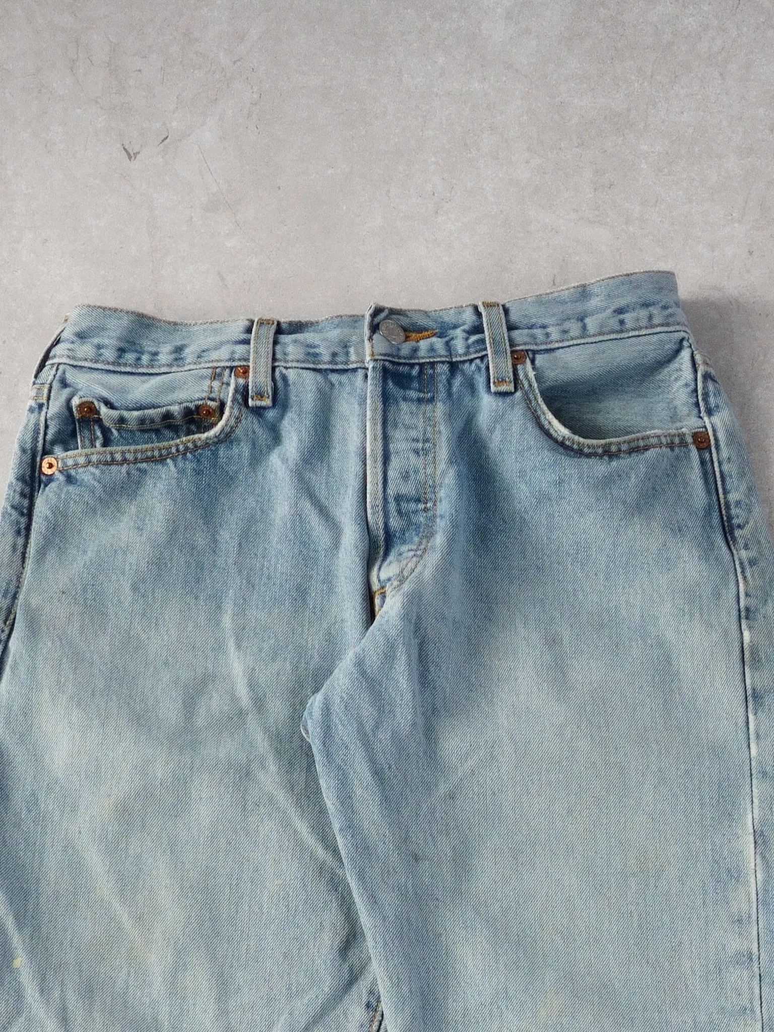 Vintage 90s Light Blue Levi's 501 Denim Jeans (30x30) sold by Rebalance Vintage product image thumbnail 3