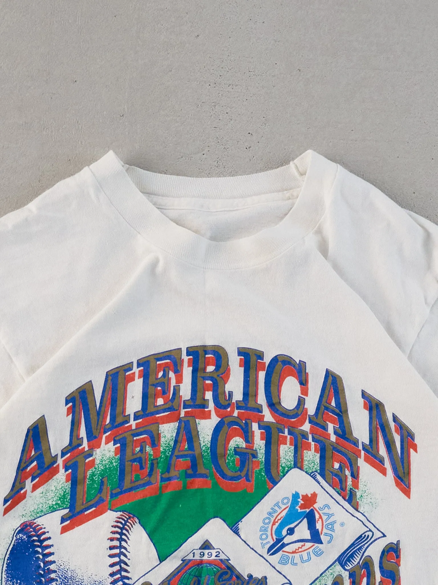 Vintage 92' White Single Stitched Bluejays American League Champs Tee (XS) sold by Rebalance Vintage product image thumbnail 2