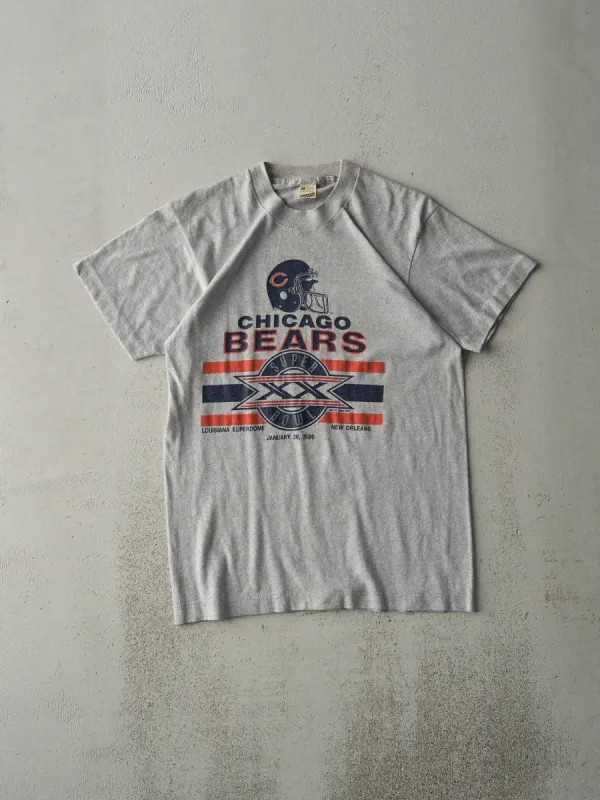 Vintage 86' Grey Chicago Bears Super Bowl Single Stitch Tee (XS) sold by Rebalance Vintage
