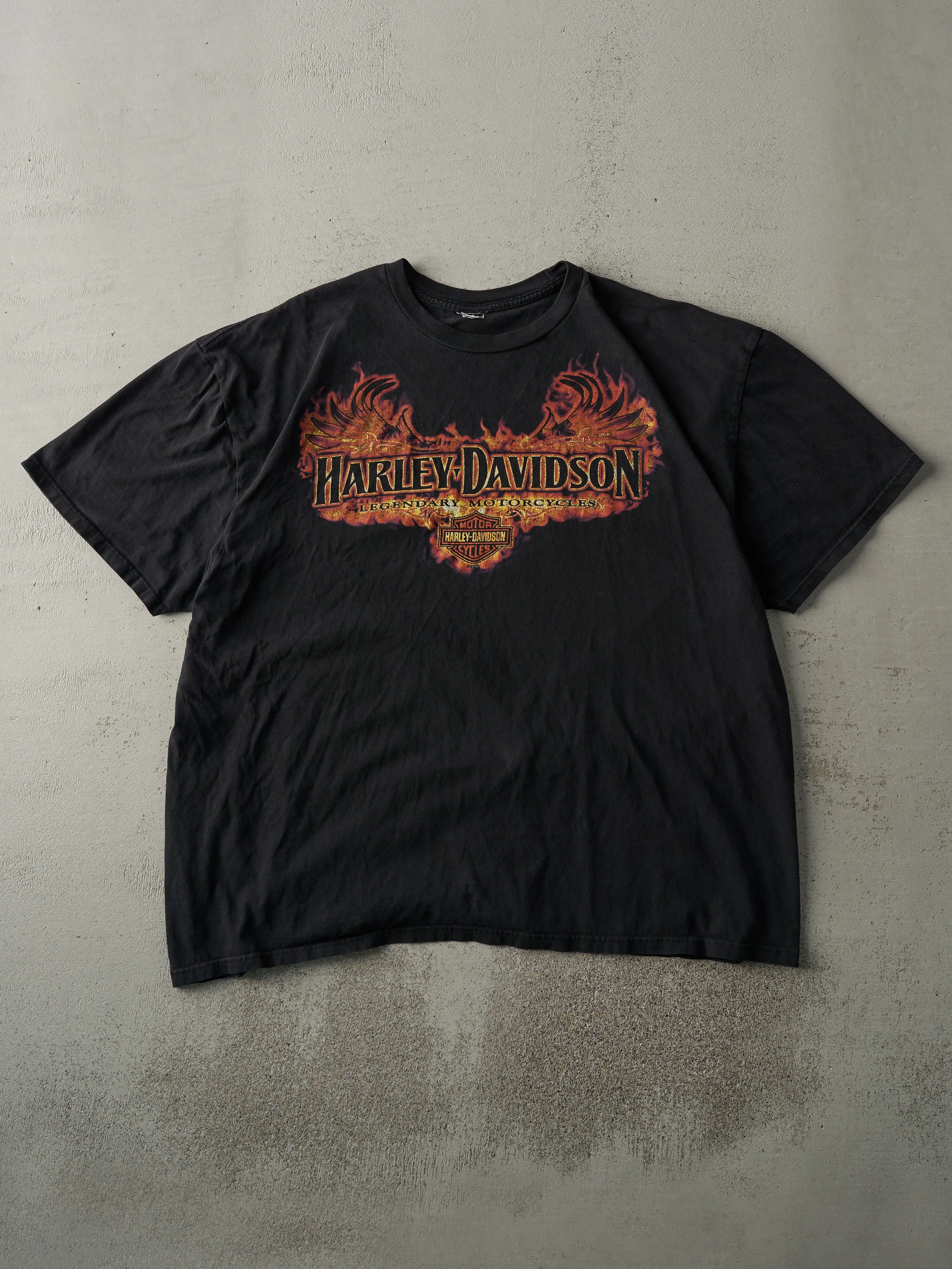 Vintage 10' Black Lisle Illinois Harley Davidson Tee (XL) sold by Rebalance Vintage