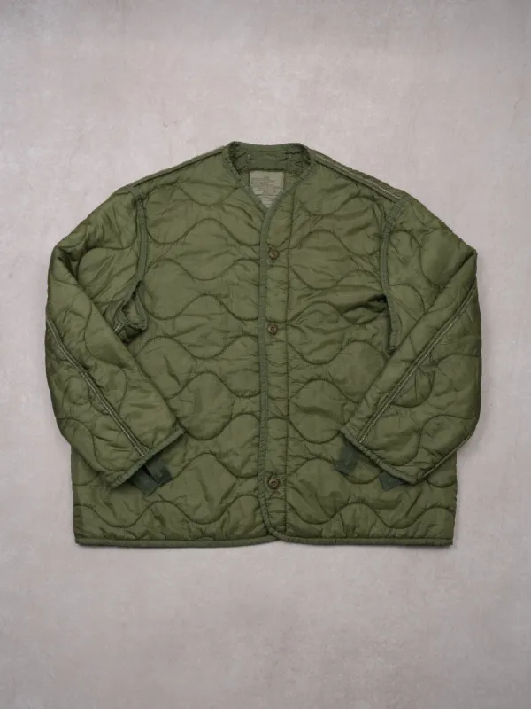 Vintage 80s Green Army Liner Jacket 3.0 (L/XL) sold by Rebalance Vintage