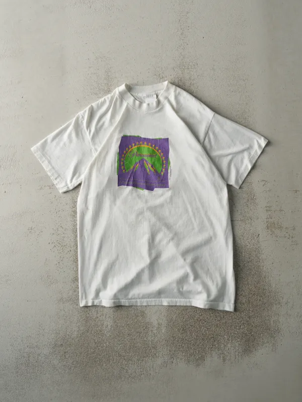 Vintage 93' White Paramount Pictures Single Stitch Tee (M) sold by Rebalance Vintage