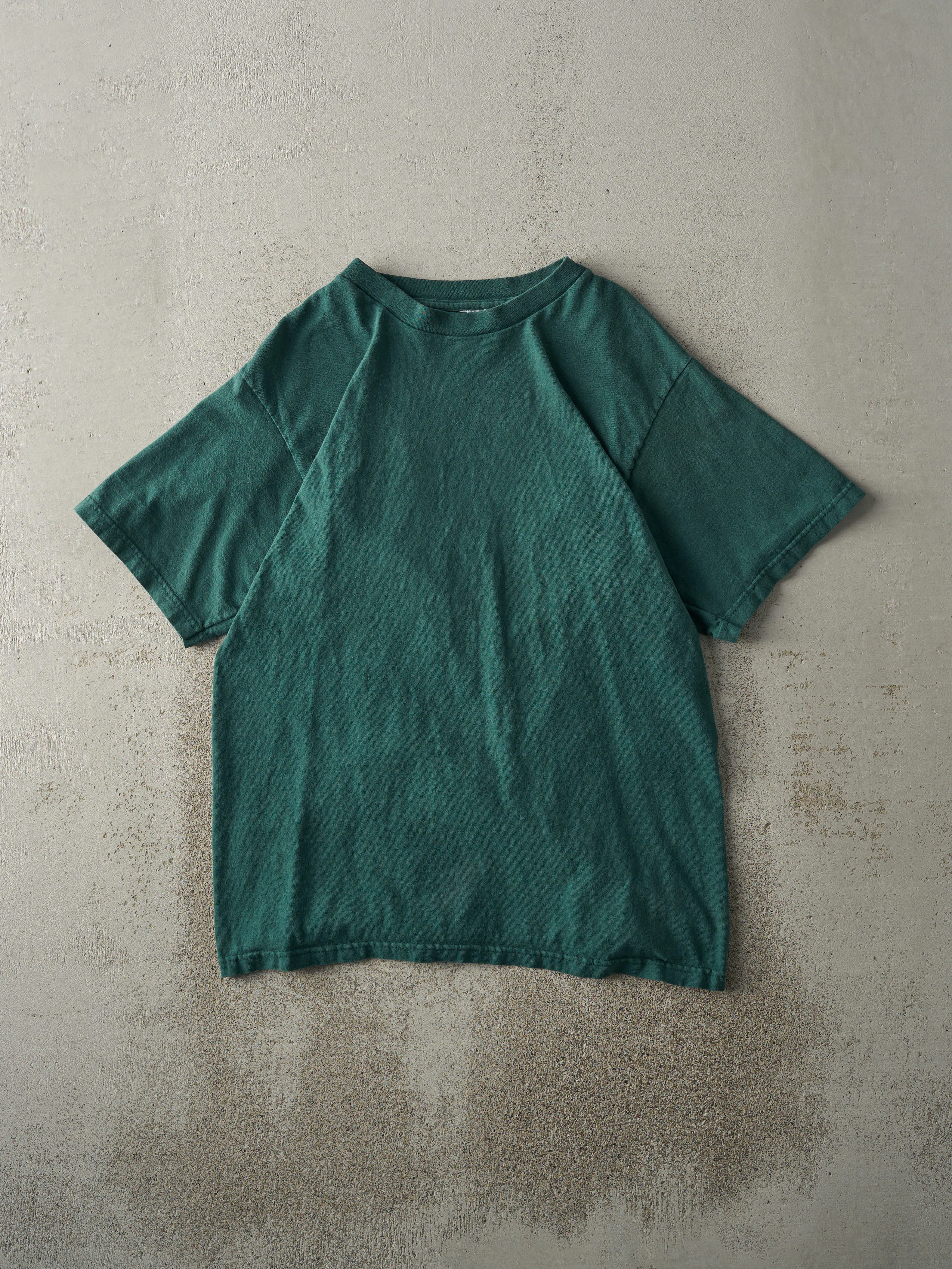 Vintage 90s Forest Green Blank Tee (M) sold by Rebalance Vintage