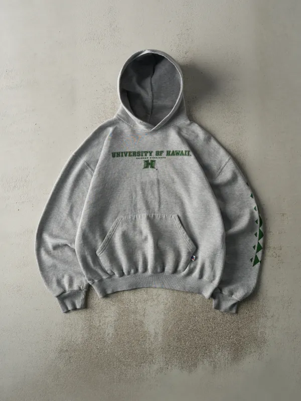 Vintage 90s Grey University of Hawaii Russell Athletics Boxy Hoodie (M) sold by Rebalance Vintage
