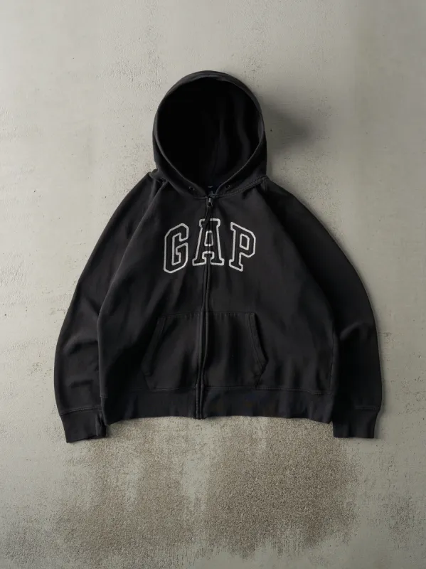 Vintage Y2K Black Gap Zip Up Boxy Hoodie (M/L) sold by Rebalance Vintage