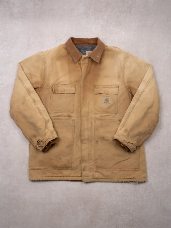 Vintage Carhartt Rugged Beige Lined Jacket (L) sold by Rebalance Vintage