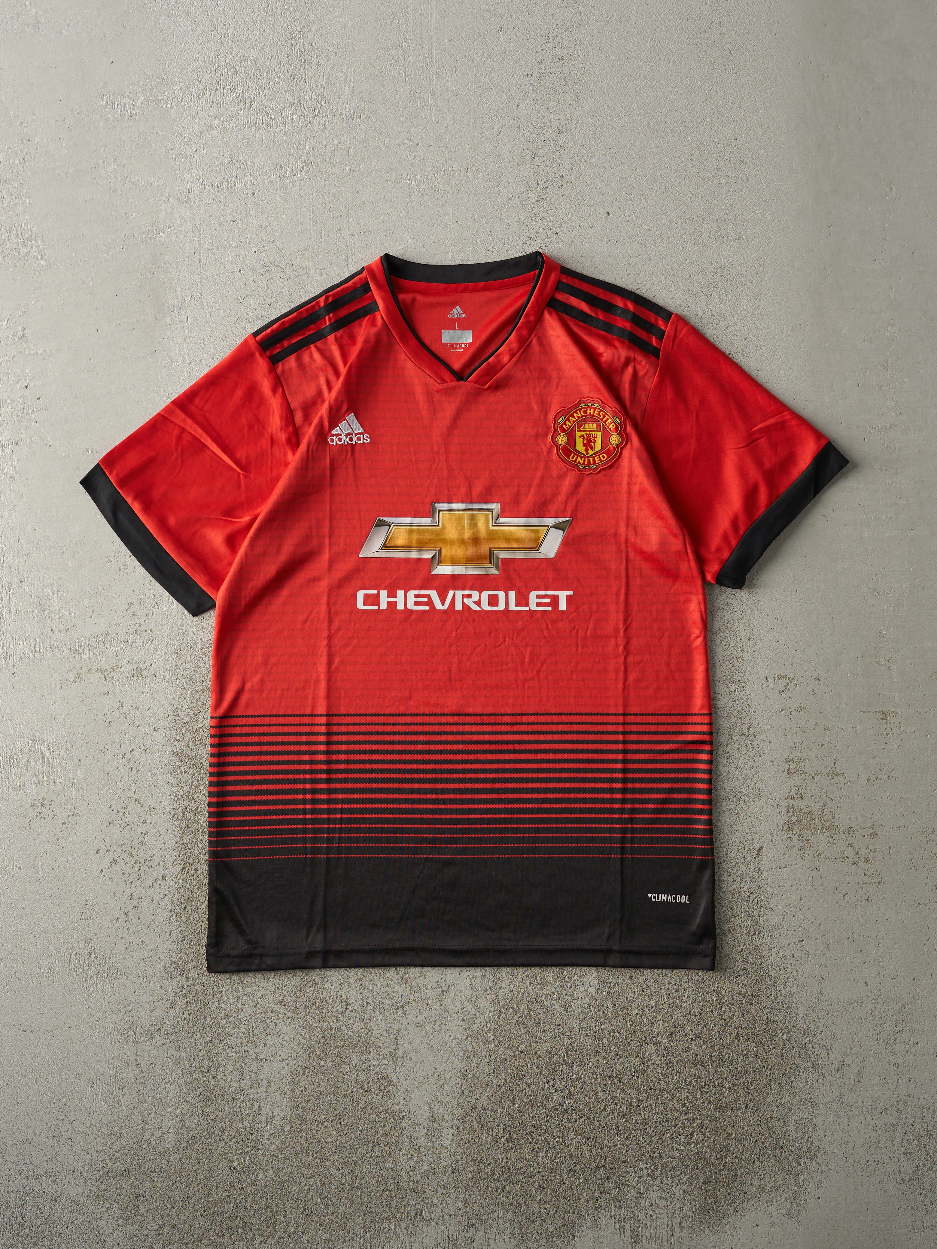 Vintage Y2K Red & Black Manchester United Soccer Jersey (S/M) sold by Rebalance Vintage