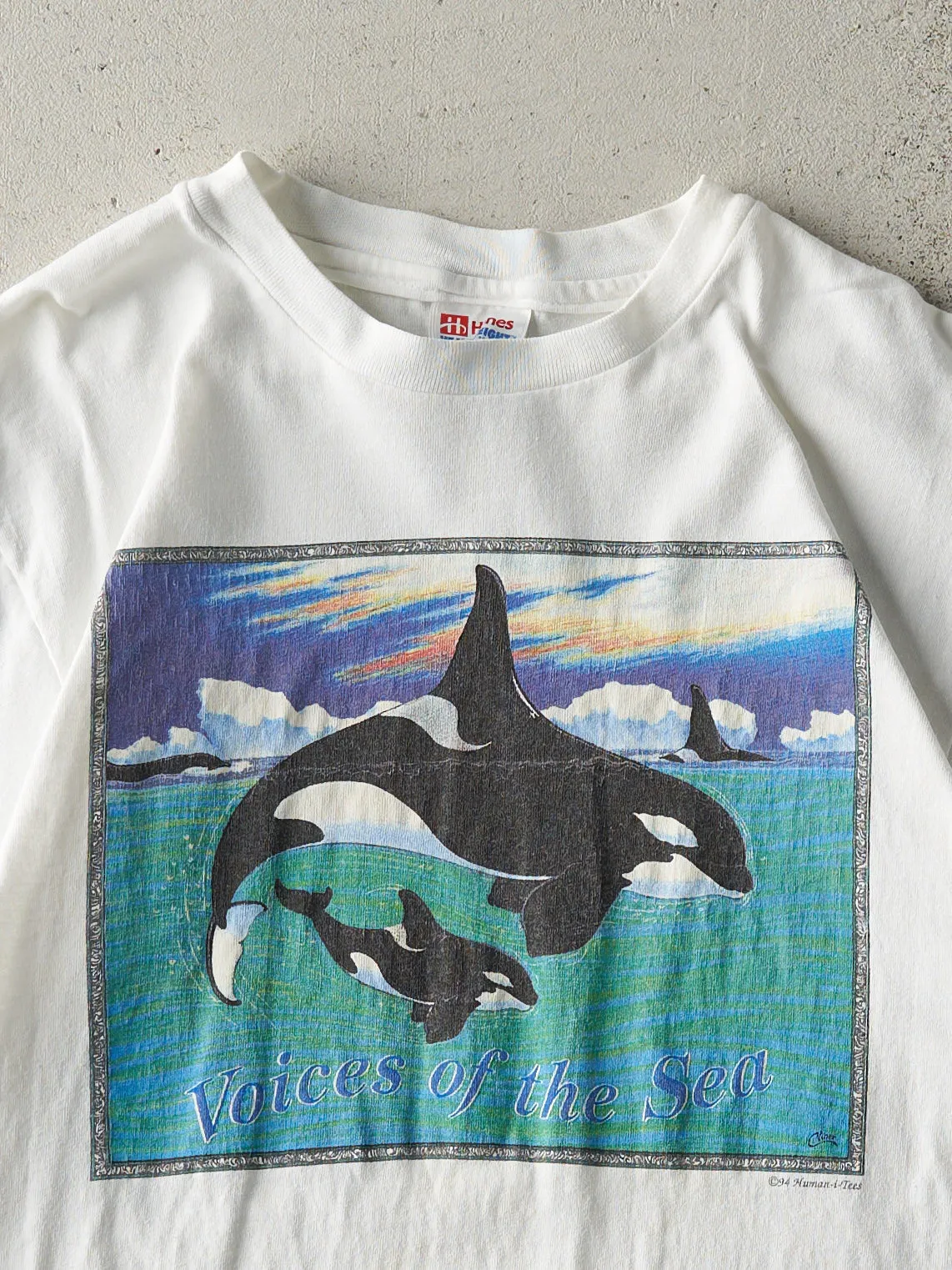 Vintage 94' White Voices of the Sea Single Stitch Tee (S) sold by Rebalance Vintage product image thumbnail 2