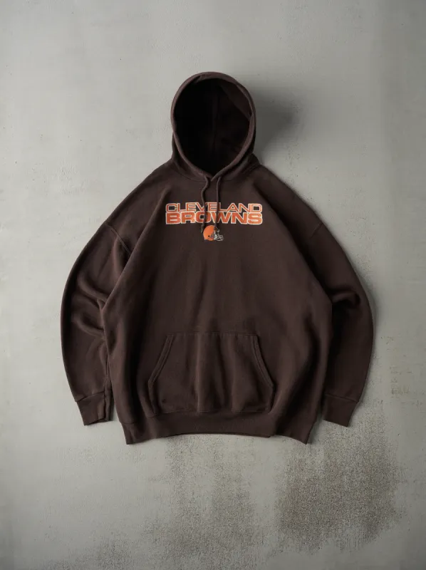 Vintage 90s Dark Brown Cleveland Browns Hoodie (L) sold by Rebalance Vintage