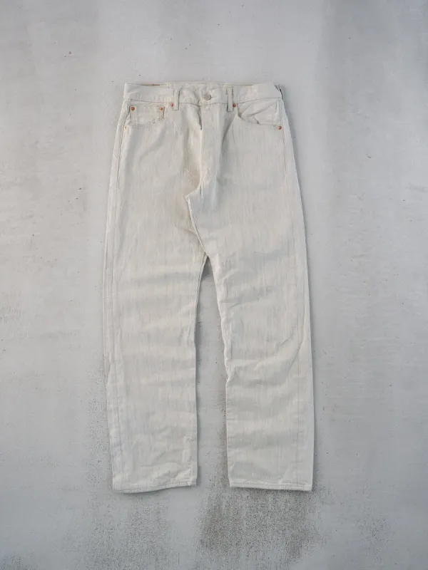 Vintage 90s White Levi's 501 Denim Jeans (32x32) sold by Rebalance Vintage