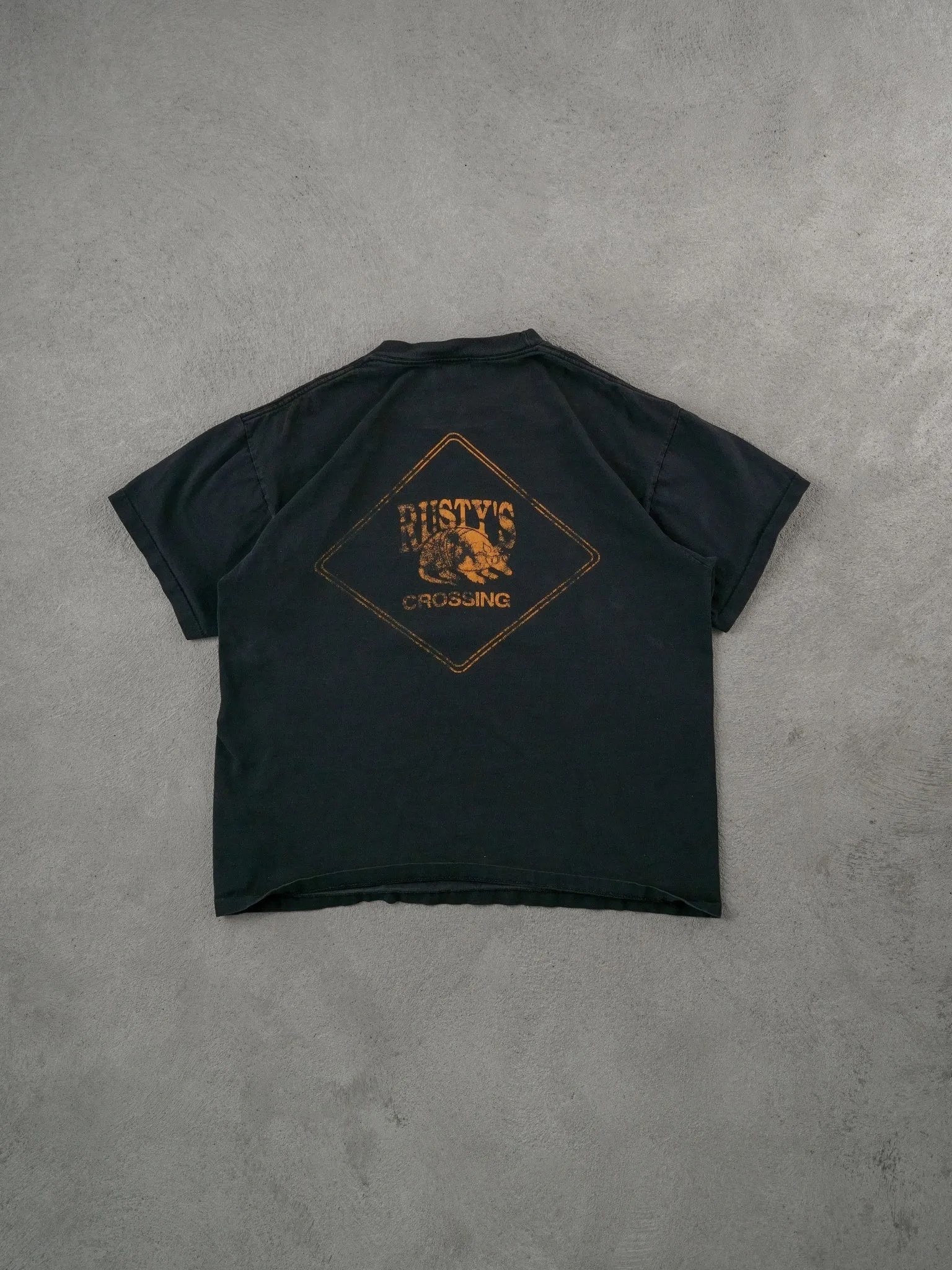 Vintage 90s Black Rusty's Handcrafted Lager Graphic Tee (M) sold by Rebalance Vintage product image thumbnail 2
