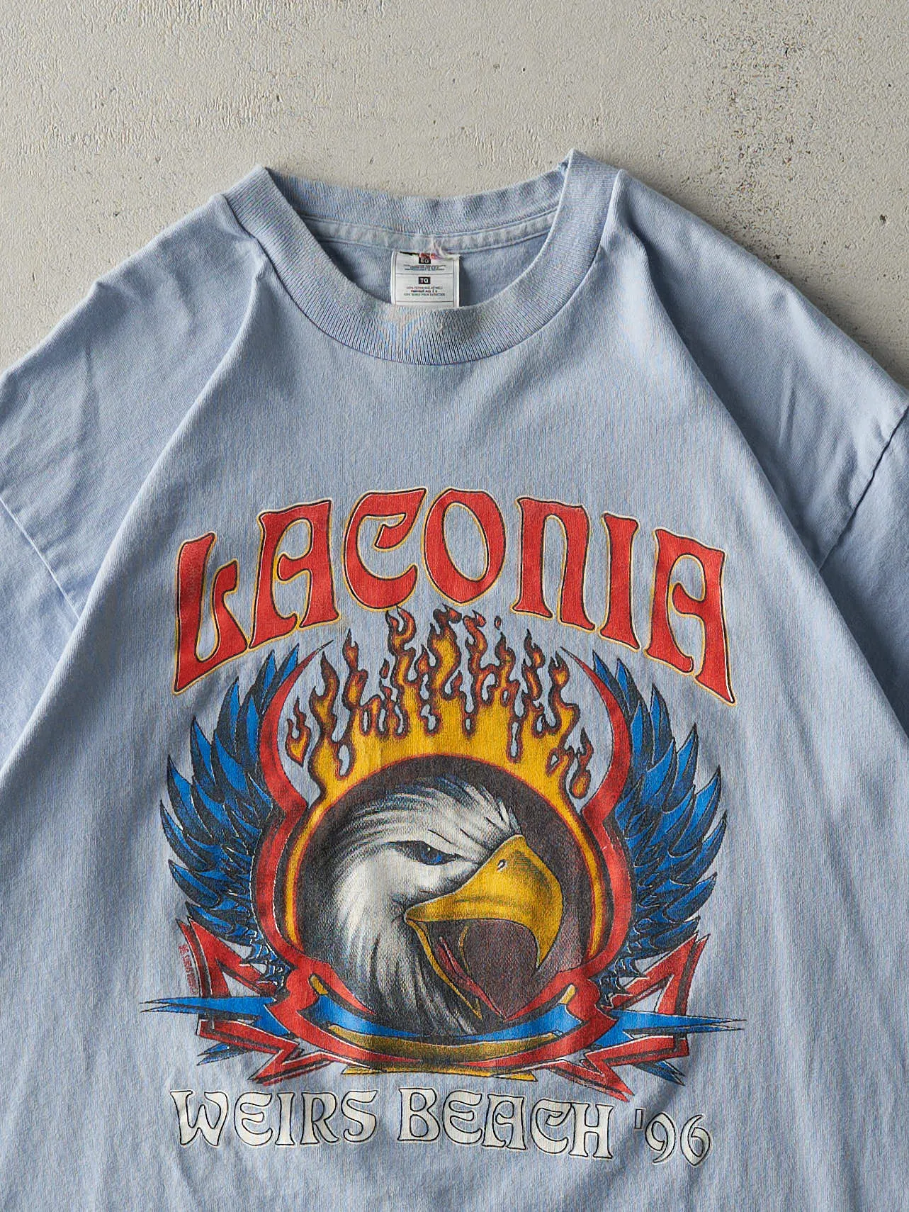 Vintage 96' Blue Weirs Beach Biker Single Stitch Tee (M/L) sold by Rebalance Vintage product image thumbnail 3