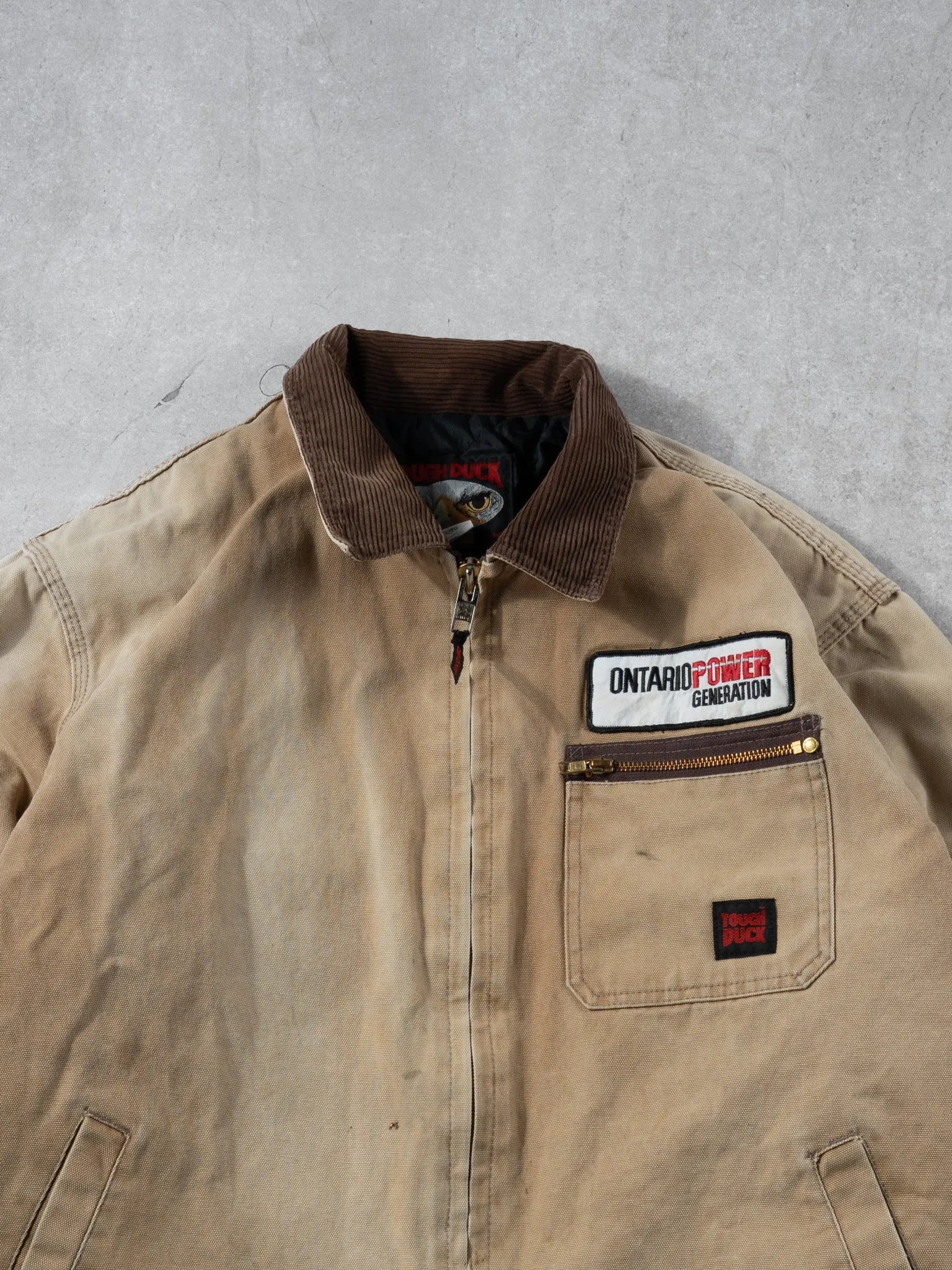 Vintage 90s Washed Beige Tough Duck Detroit Jacket (XL) sold by Rebalance Vintage product image thumbnail 3