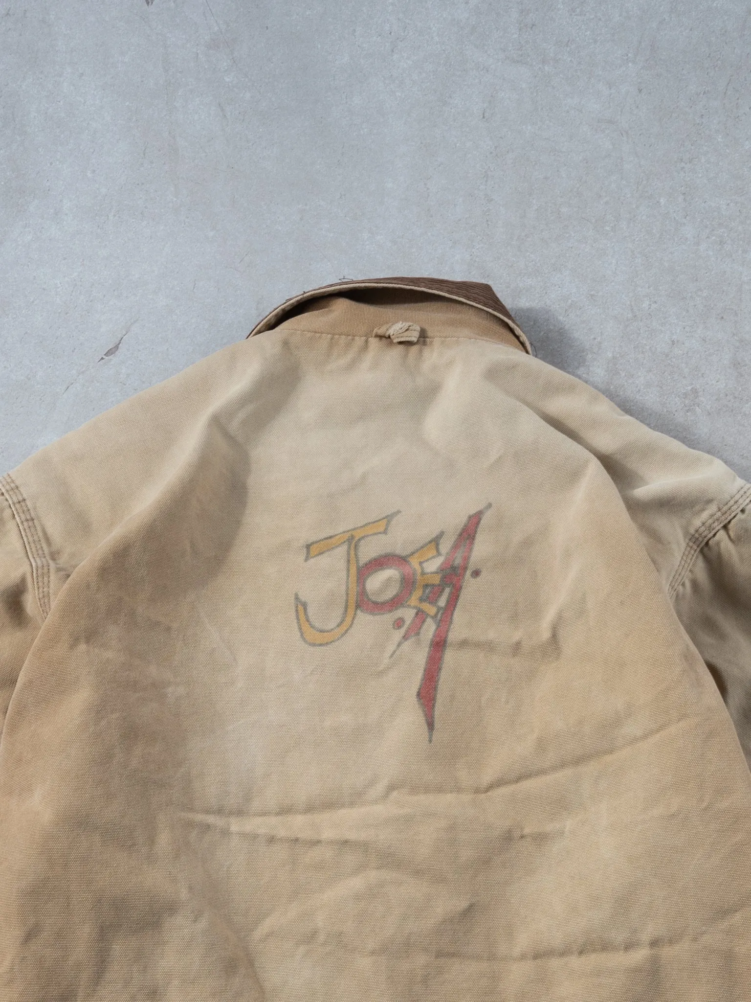 Vintage 90s Washed Beige Tough Duck Detroit Jacket (XL) sold by Rebalance Vintage product image thumbnail 4