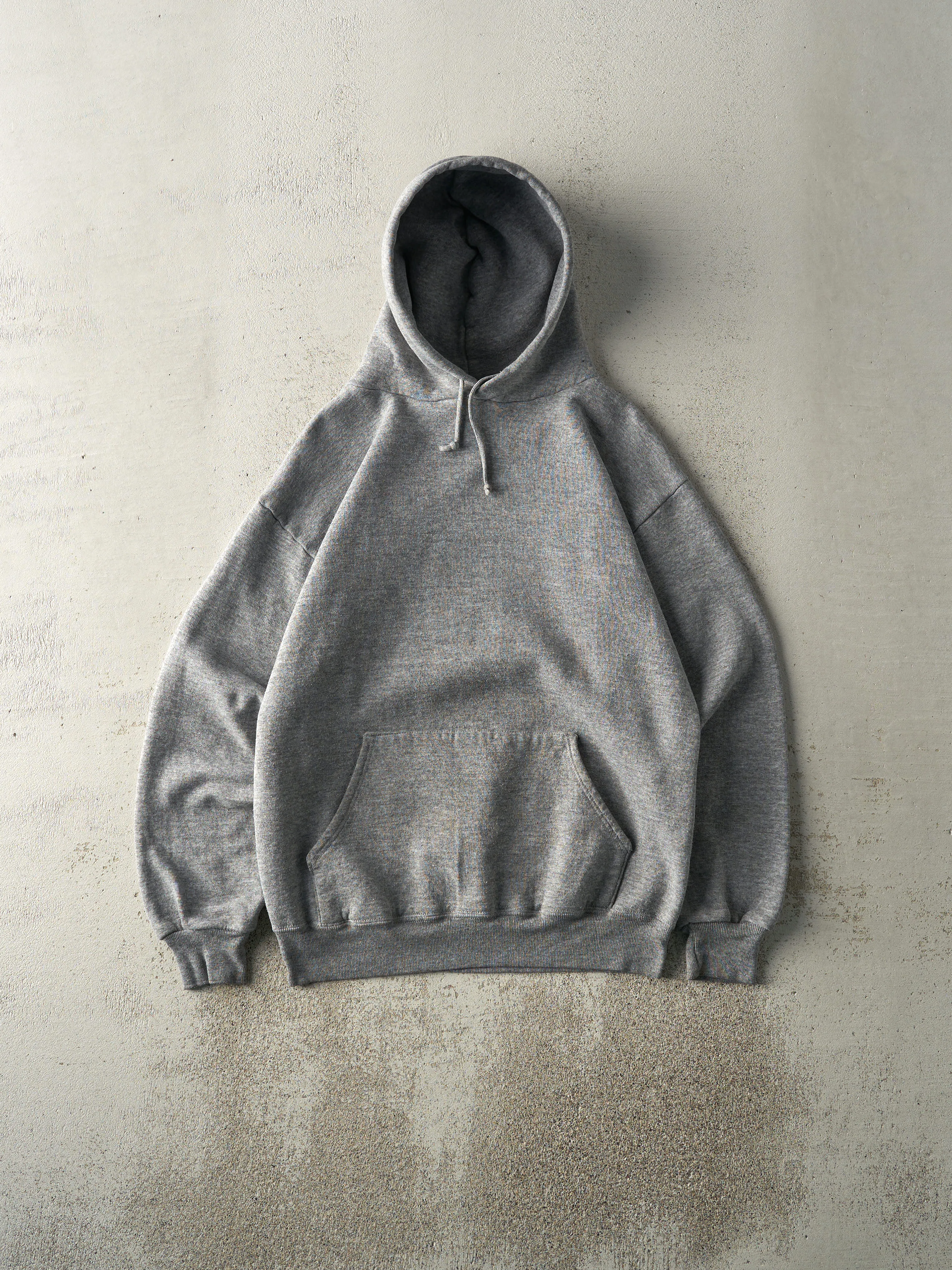 Vintage 90s Grey Blank Hoodie (M) sold by Rebalance Vintage