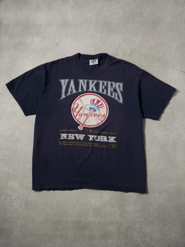 Vintage 97' Washed Navy Blue New York Yankees MLB Tee (L) sold by Rebalance Vintage