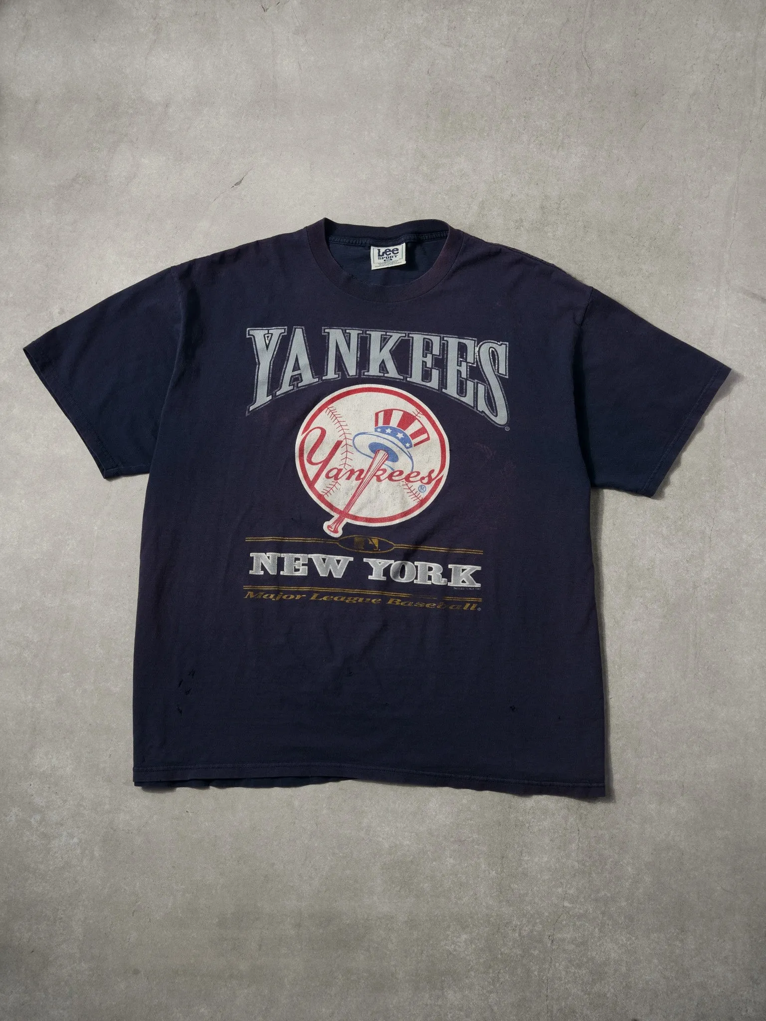Vintage 97' Washed Navy Blue New York Yankees MLB Tee (L) sold by Rebalance Vintage