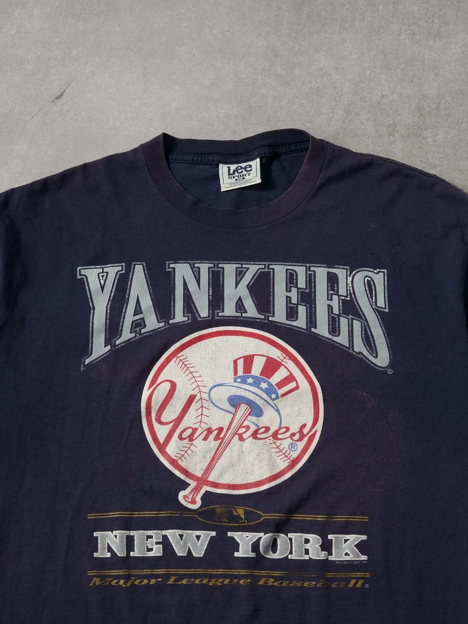Vintage 97' Washed Navy Blue New York Yankees MLB Tee (L) sold by Rebalance Vintage product image thumbnail 2