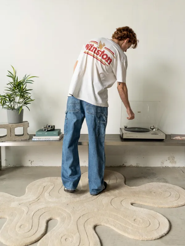 Vintage 92' White Winston Racing Pocket Tee (L) sold by Rebalance Vintage