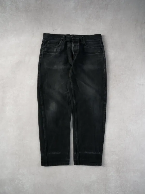 Vintage Washed Black Carhartt WIP Workwear Denim Pants (34x30) sold by Rebalance Vintage