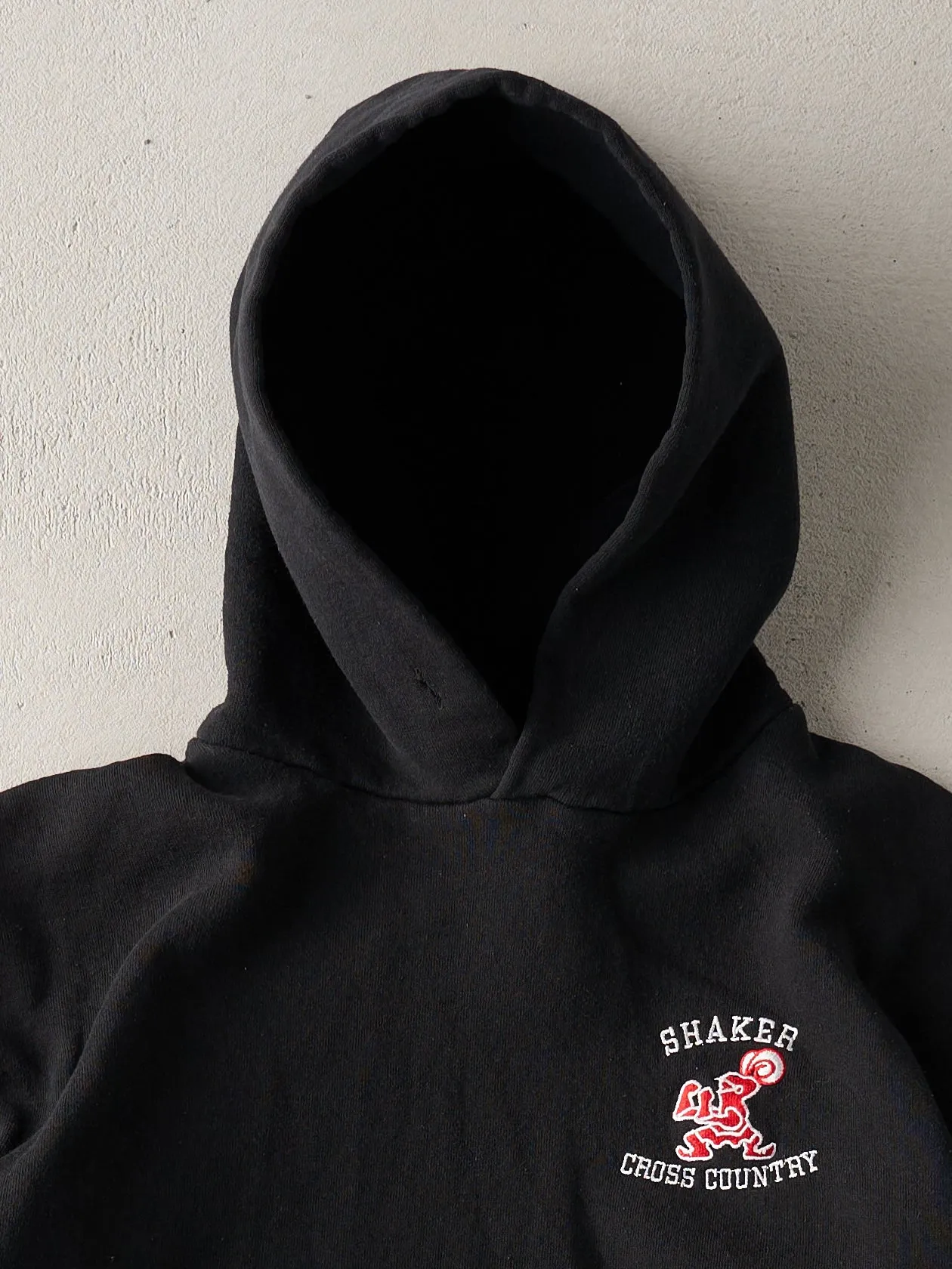 Vintage 90s Black Russell Athletics Shaker Cross Country Hoodie (S) sold by Rebalance Vintage product image thumbnail 2