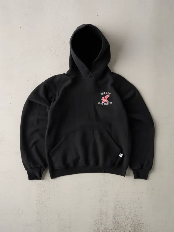 Vintage 90s Black Russell Athletics Shaker Cross Country Hoodie (S) made by Rebalance Vintage