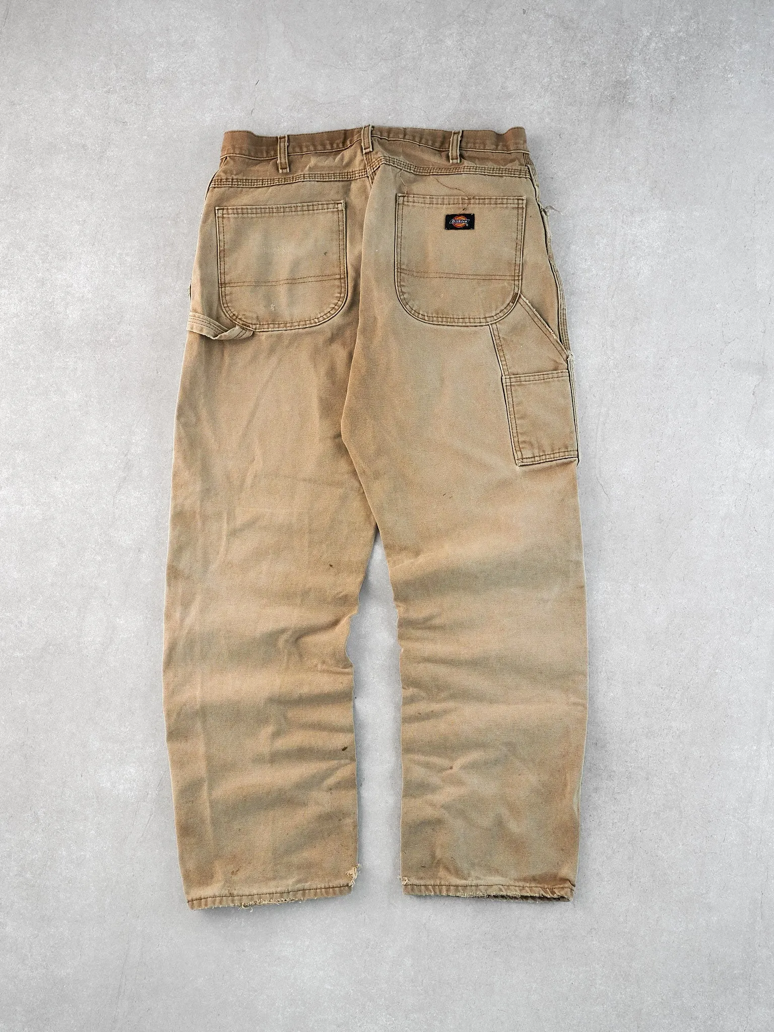 Vintage 90s Khaki Dickies Dungeree Carpenter Pants (34x32) sold by Rebalance Vintage product image thumbnail 2