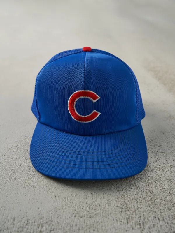 Vintage 90s Royal Blue Chicago Cubs Trucker Hat sold by Rebalance Vintage
