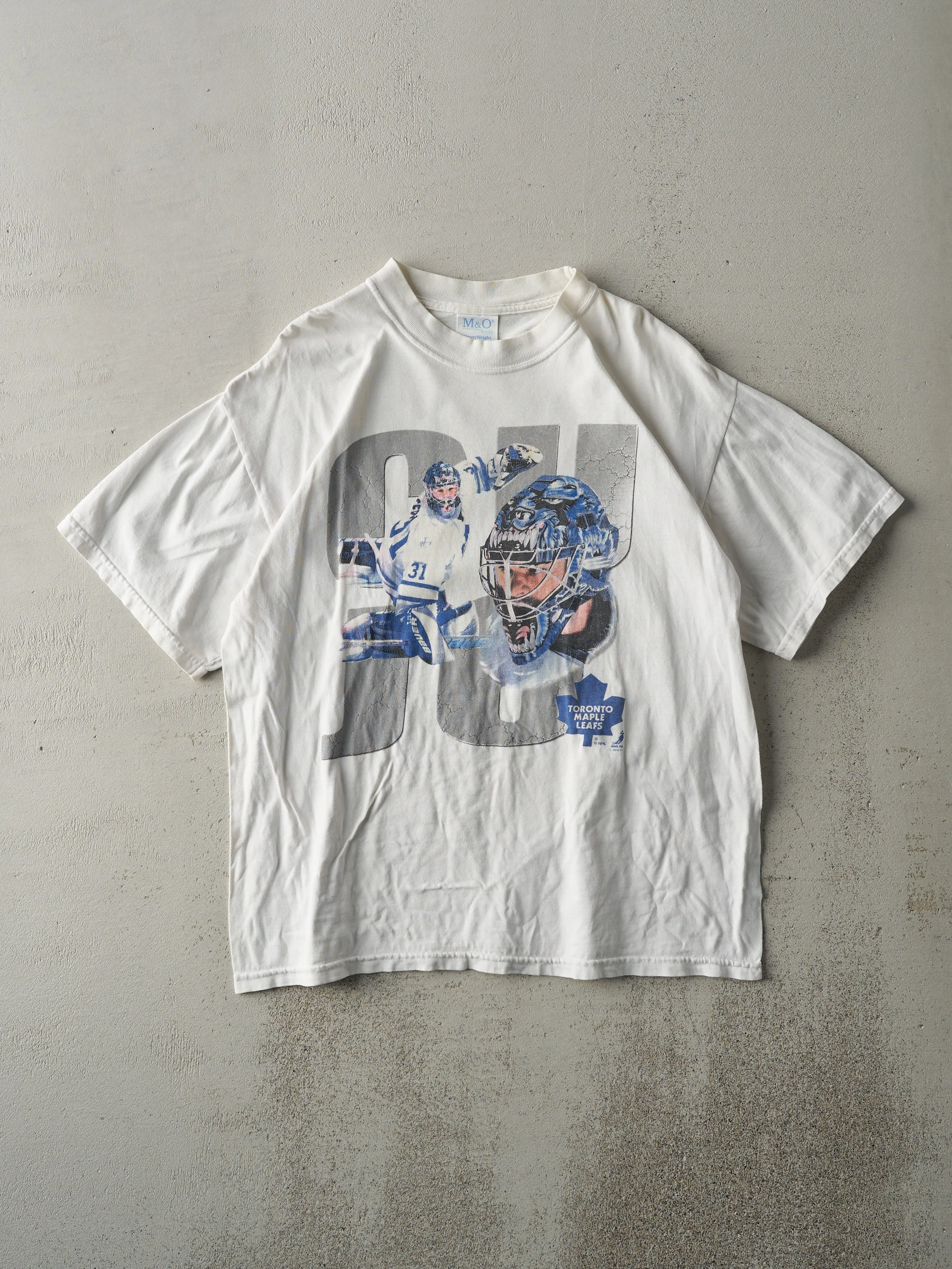 Vintage 99' White Toronto Maple Leafs Curtis Joseph Player Tee (M) sold by Rebalance Vintage