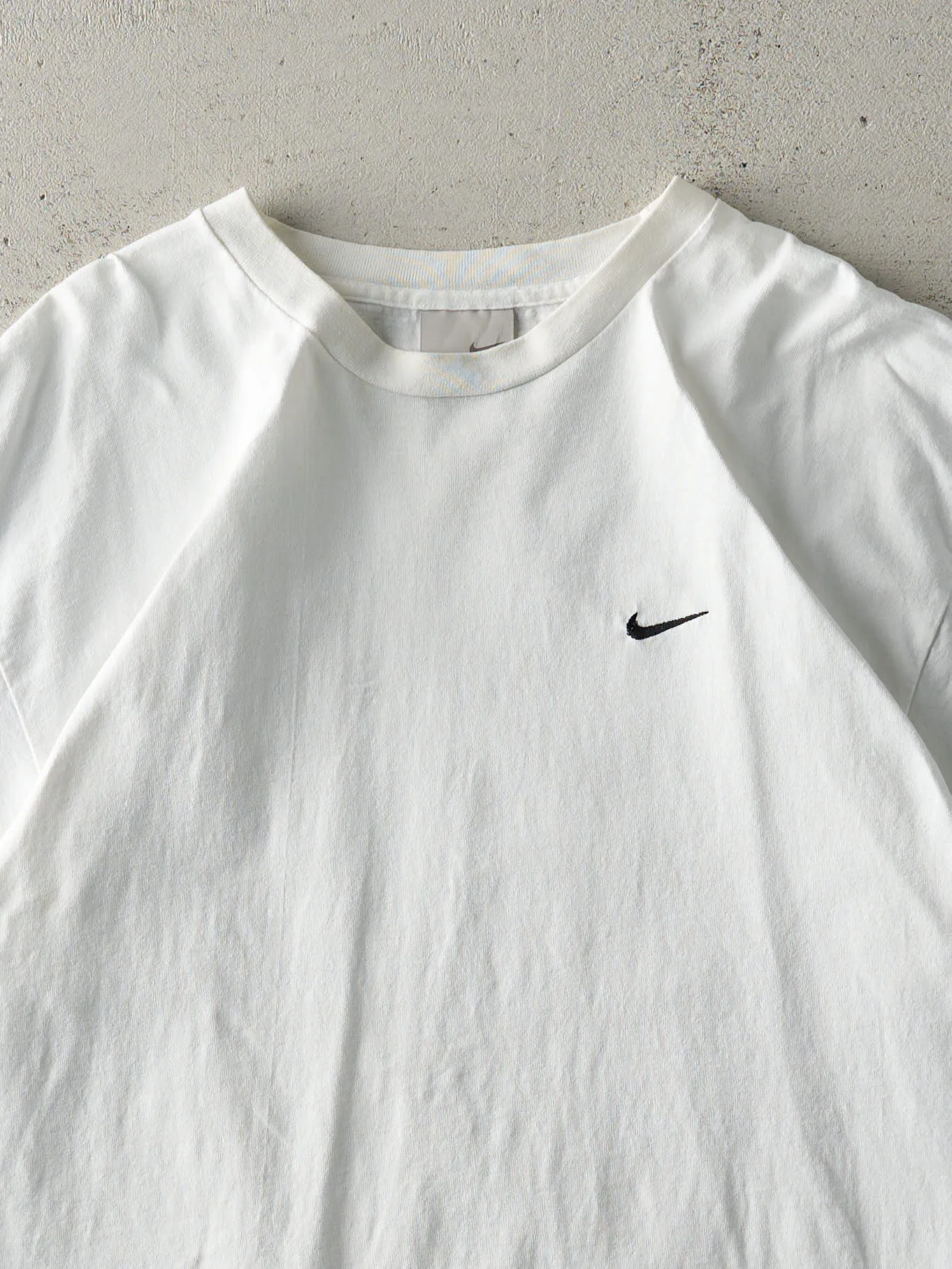 Vintage Y2K White Embroidered Nike Swoosh Tee (M/L) sold by Rebalance Vintage product image thumbnail 2