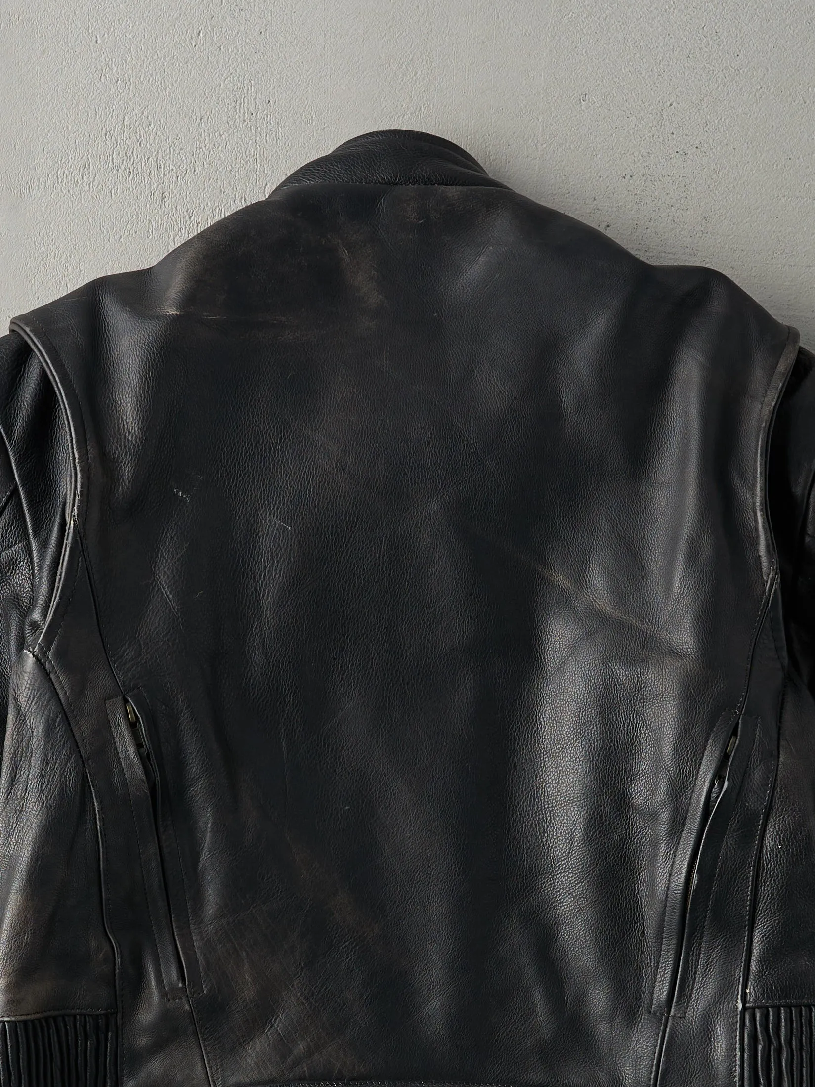 Vintage 90s Black Leather USA Bikers Dream Apparel Biker Jacket (M) sold by Rebalance Vintage product image thumbnail 5