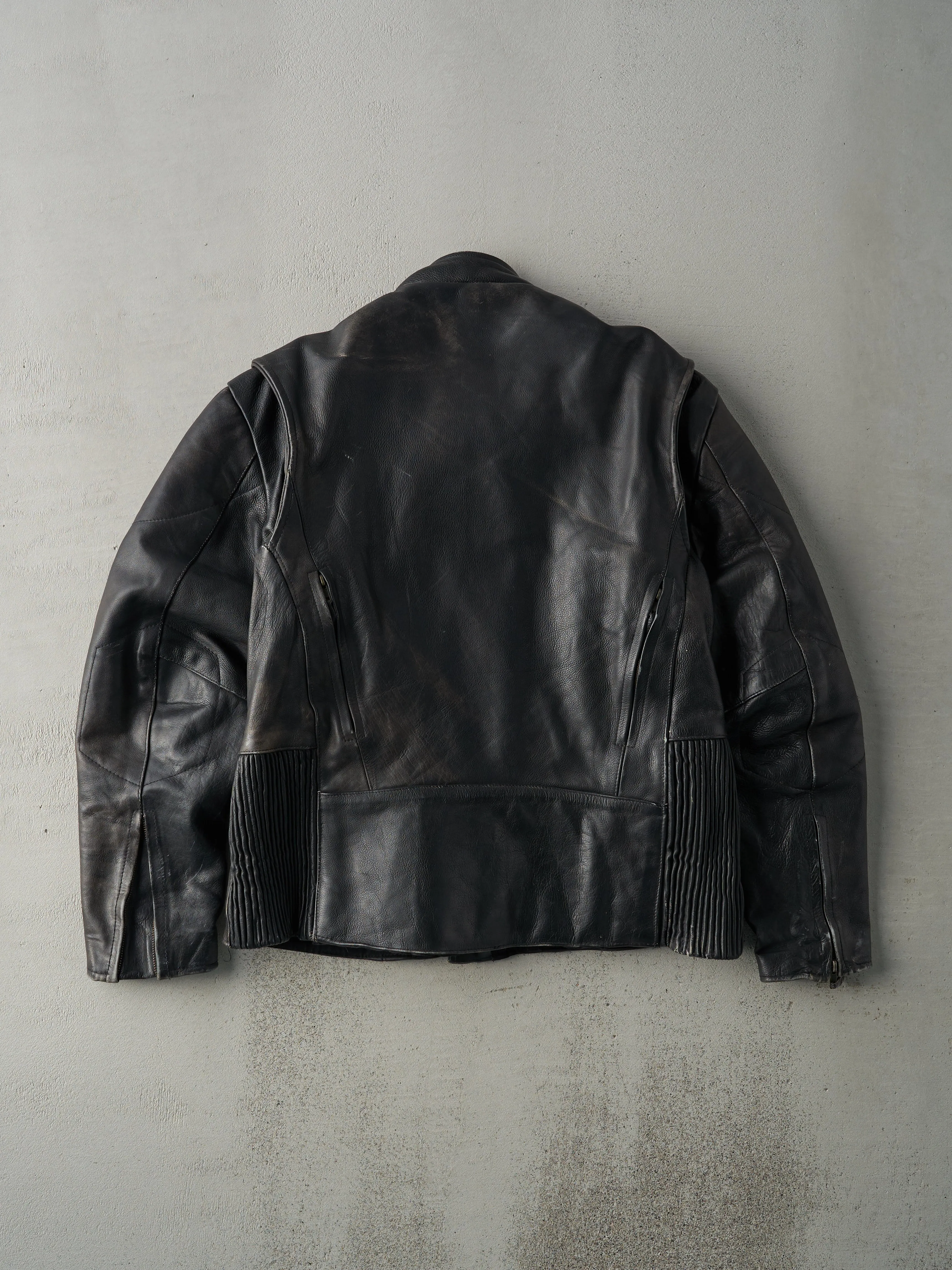 Vintage 90s Black Leather USA Bikers Dream Apparel Biker Jacket (M) sold by Rebalance Vintage product image thumbnail 3