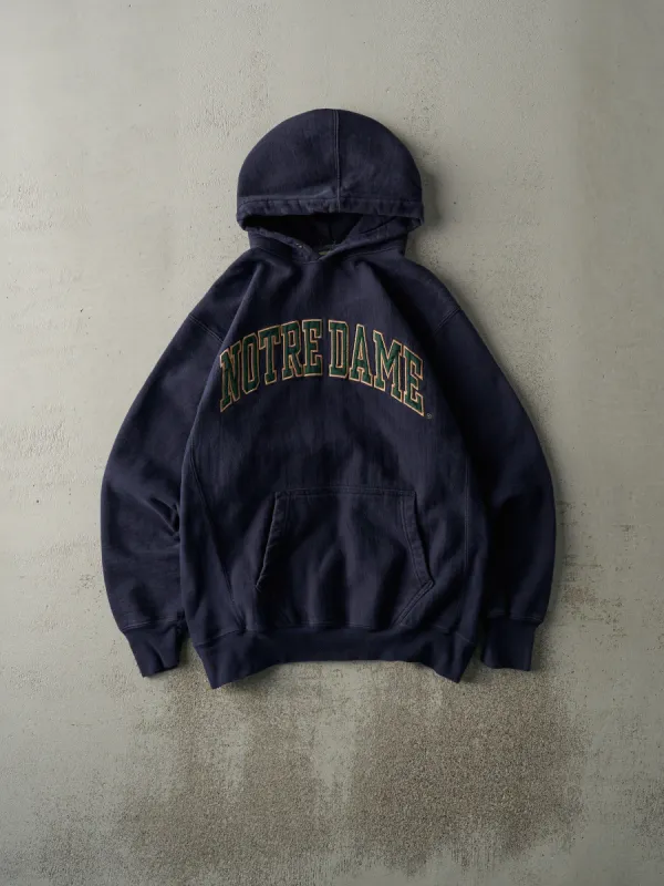 Vintage Y2K Navy Blue Notre Dame Hoodie (M) sold by Rebalance Vintage