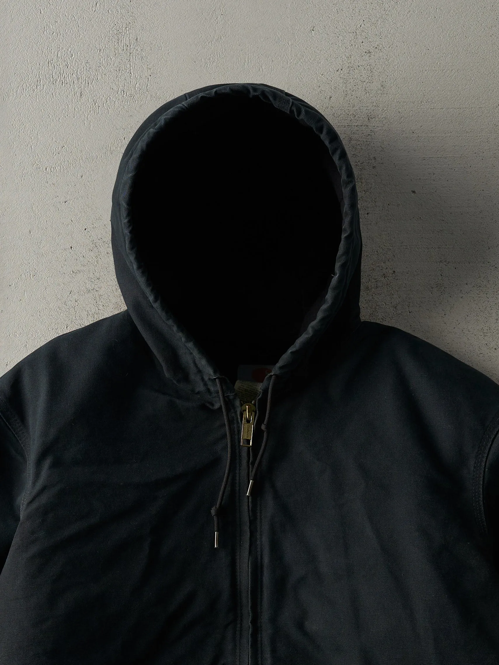 Vintage Y2K Faded Black Hooded Carhartt Jacket (XL) sold by Rebalance Vintage product image thumbnail 3