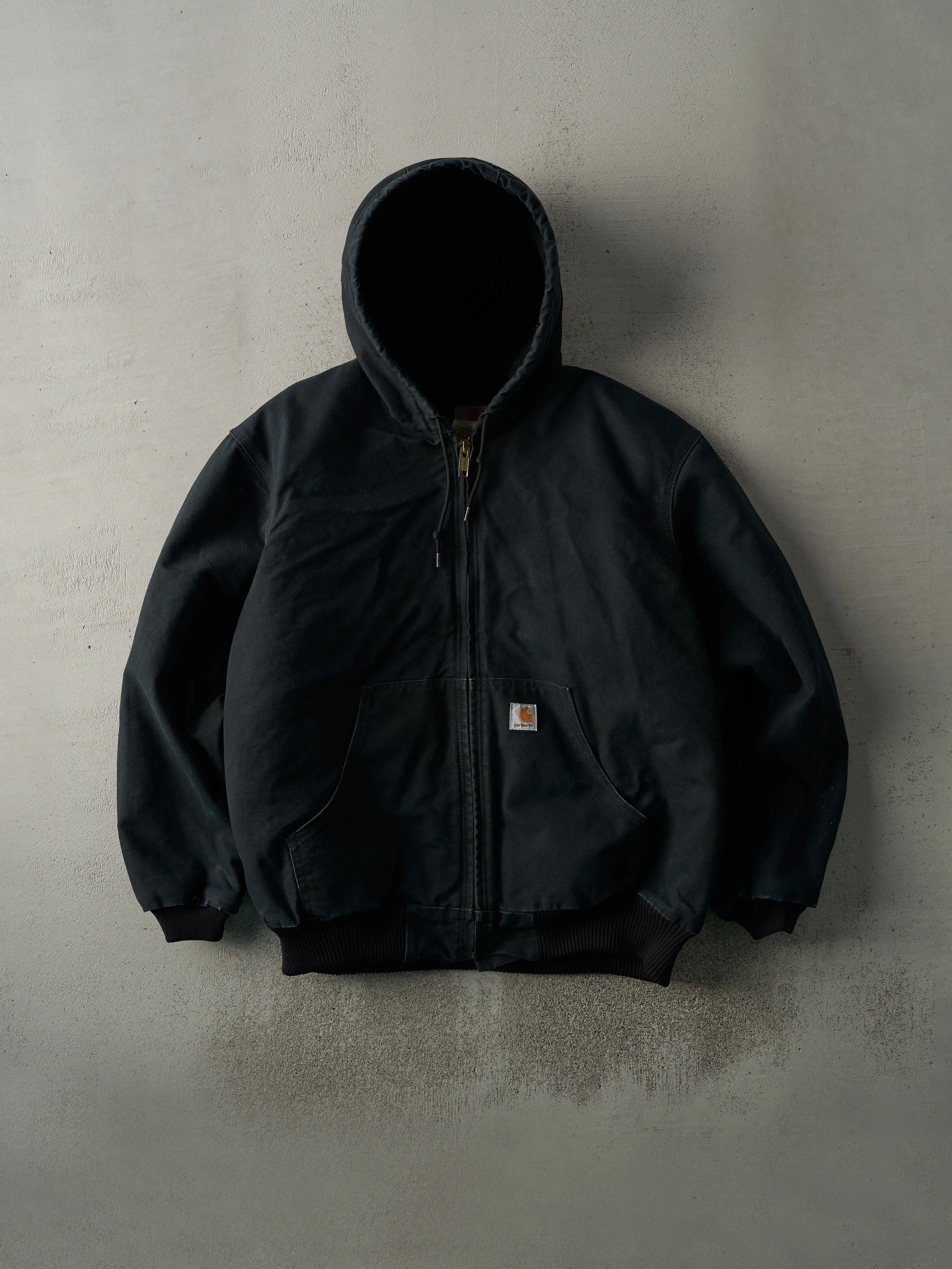 Vintage Y2K Faded Black Hooded Carhartt Jacket (XL) sold by Rebalance Vintage
