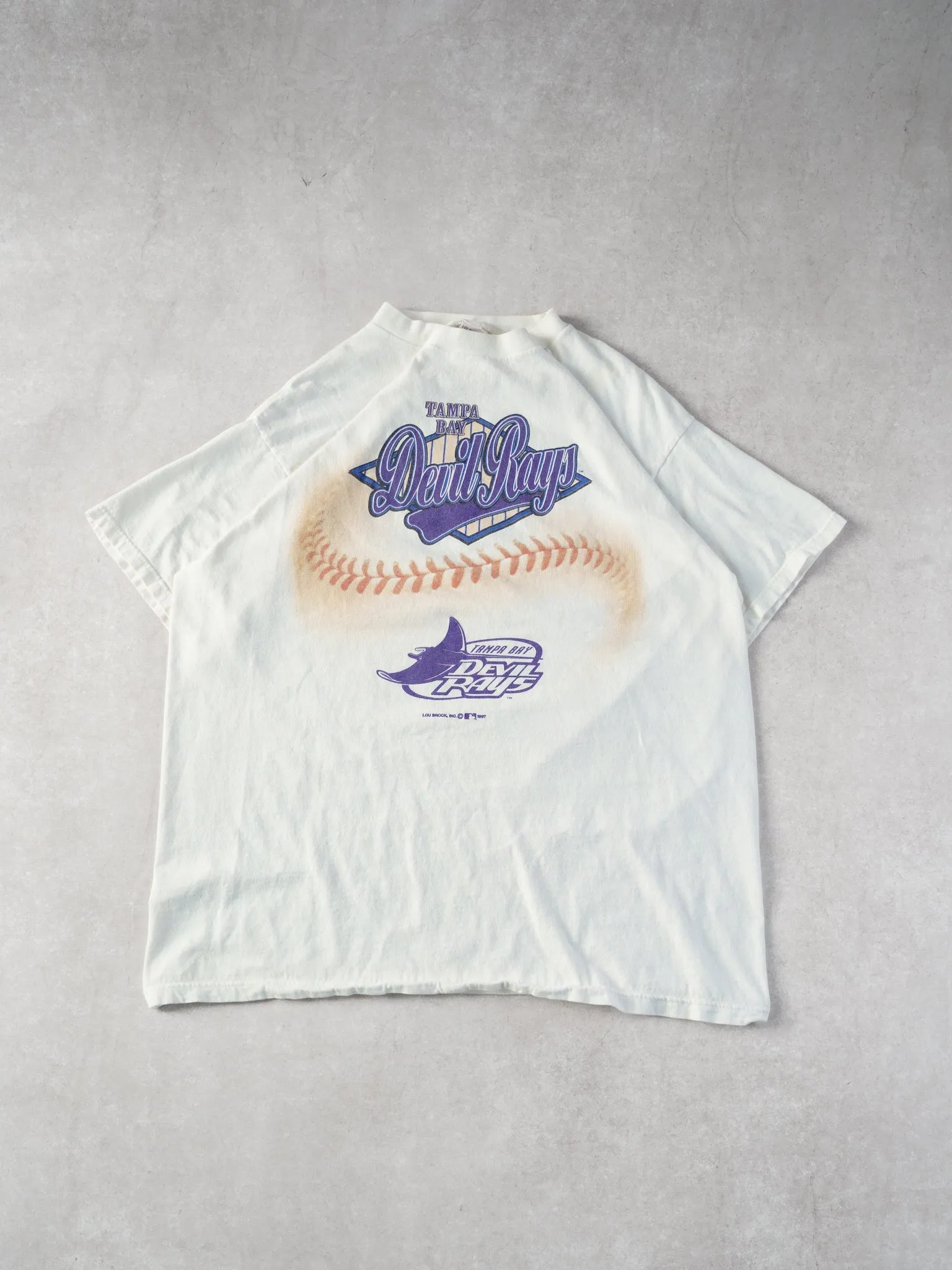 Vintage 97' Tampa Bay Devil Rays Baseball Graphic Tee (L) sold by Rebalance Vintage