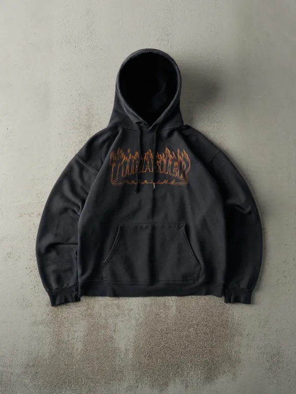 Vintage Y2K Black Thrasher Skateboard Magazine Hoodie (S/M) sold by Rebalance Vintage
