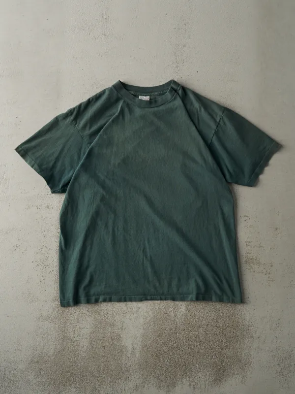 Vintage 90s Forest Green Blank Single Stitch Tee (M) sold by Rebalance Vintage