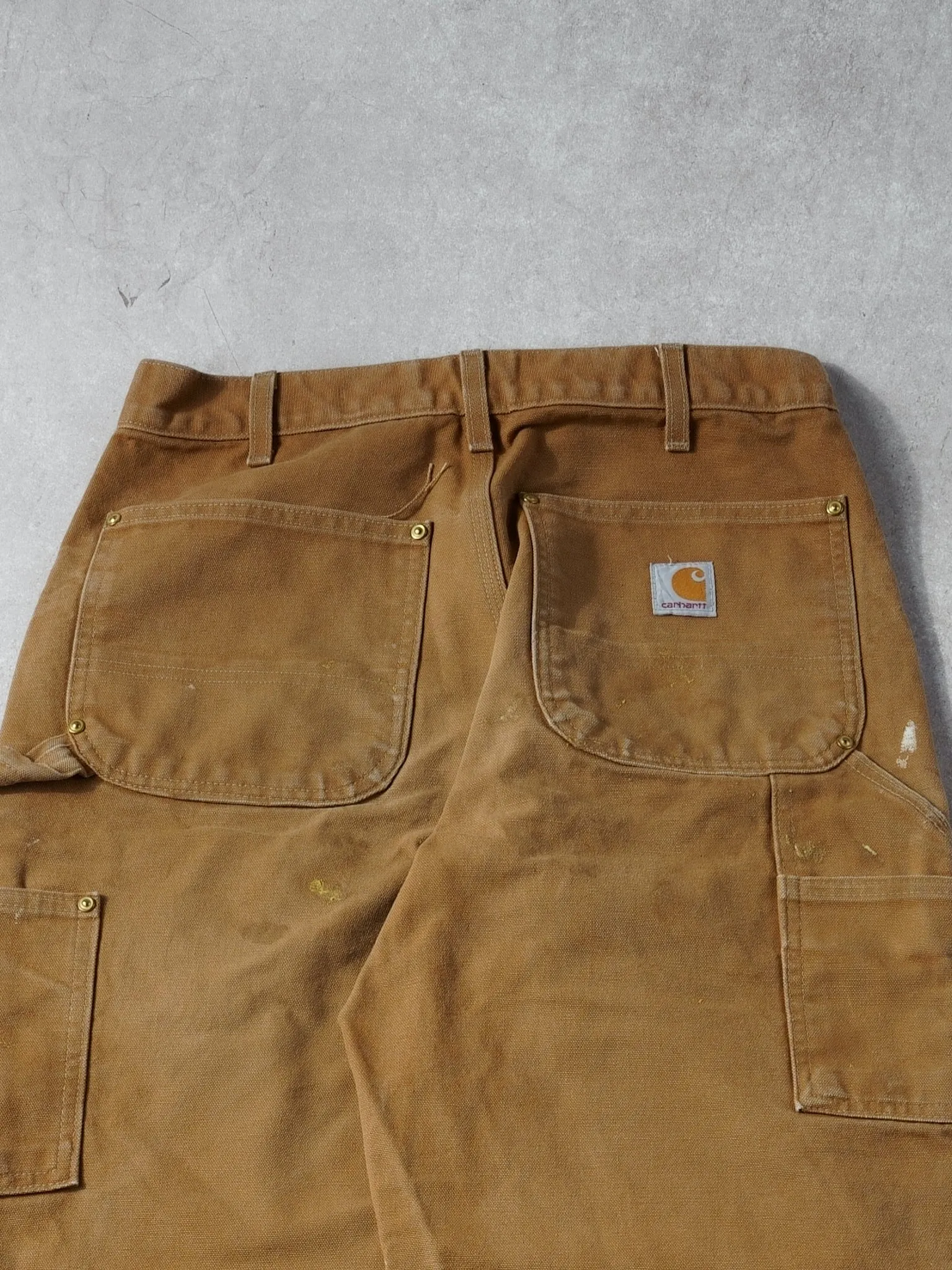 Vintage 90s Khaki Carhartt Double Knee Carpenter Pants (28x33) sold by Rebalance Vintage product image thumbnail 4