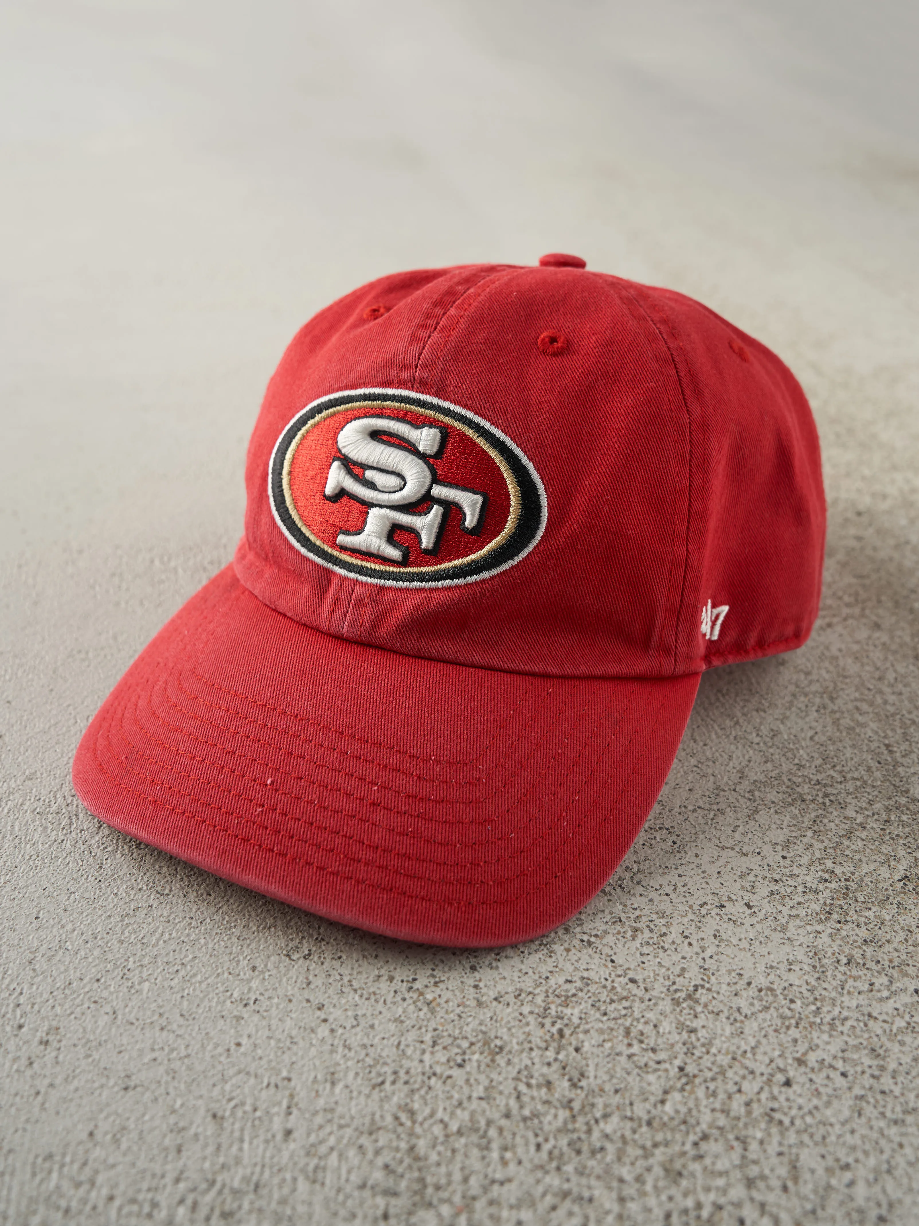 Vintage Y2K Red Embroidered San Fransisco 49ers Strap Back Hat sold by Rebalance Vintage product image thumbnail 2