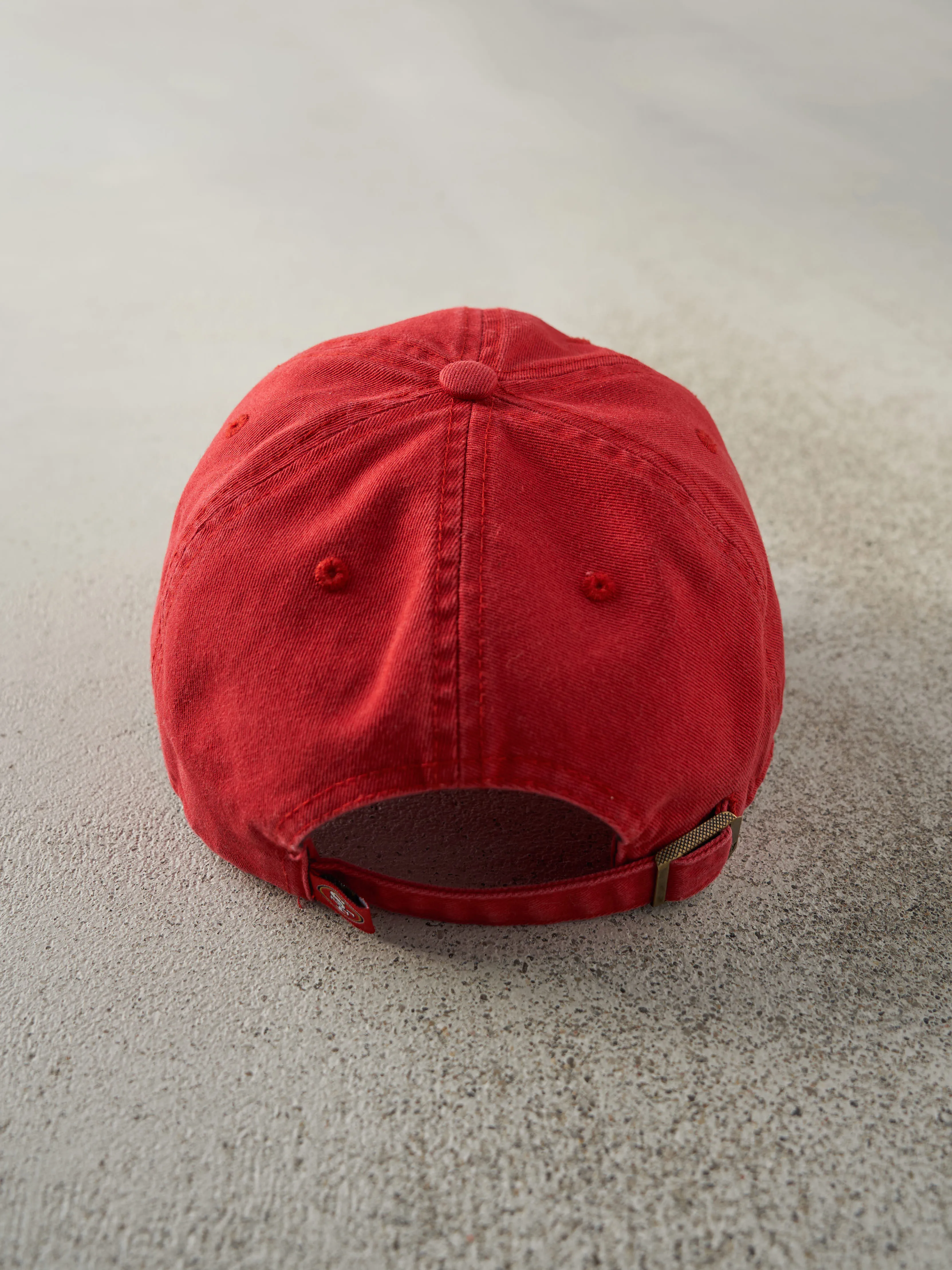 Vintage Y2K Red Embroidered San Fransisco 49ers Strap Back Hat sold by Rebalance Vintage product image thumbnail 3