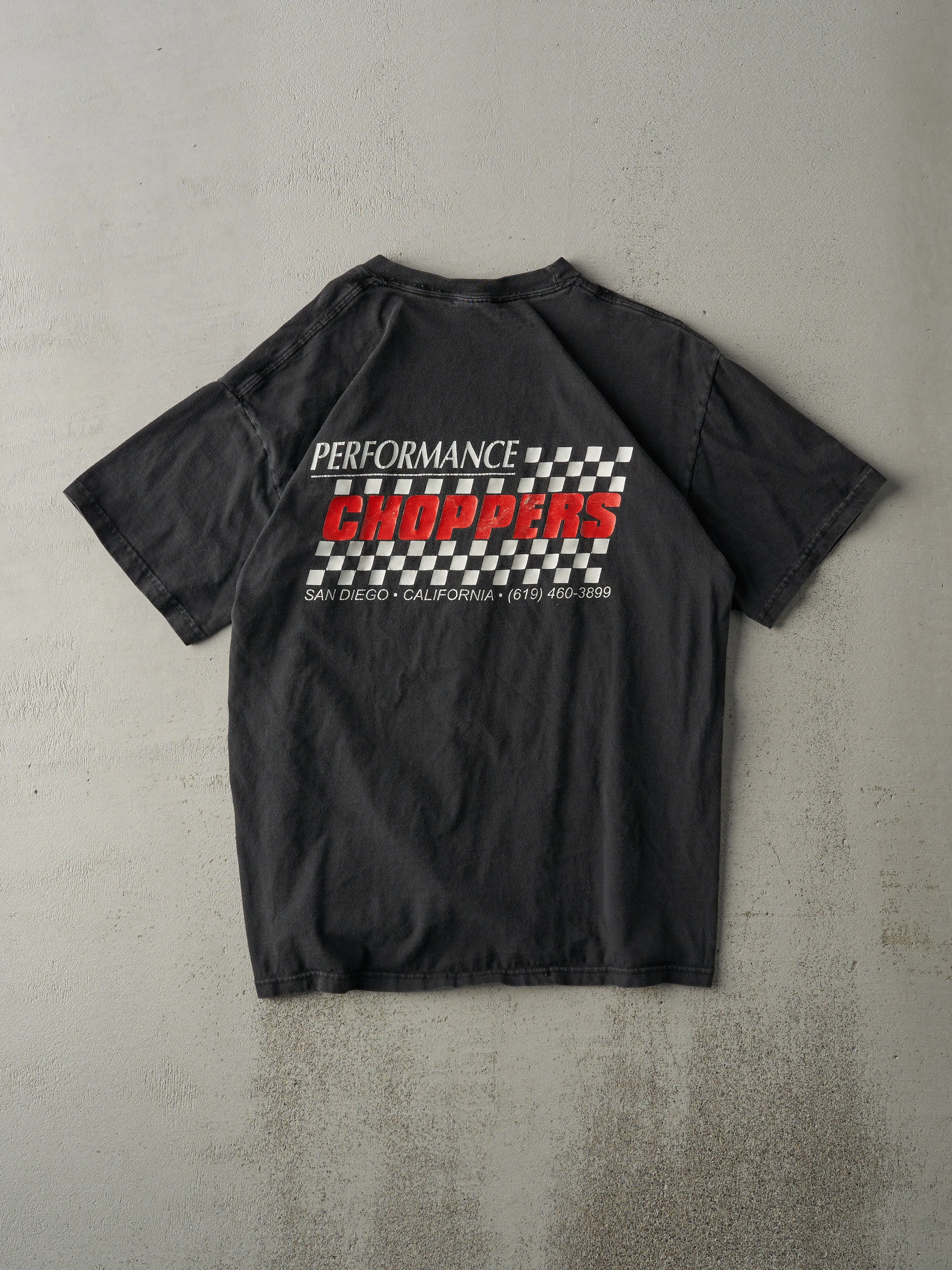 Vintage Y2K Black Performance Choppers Biker Tee (M) sold by Rebalance Vintage