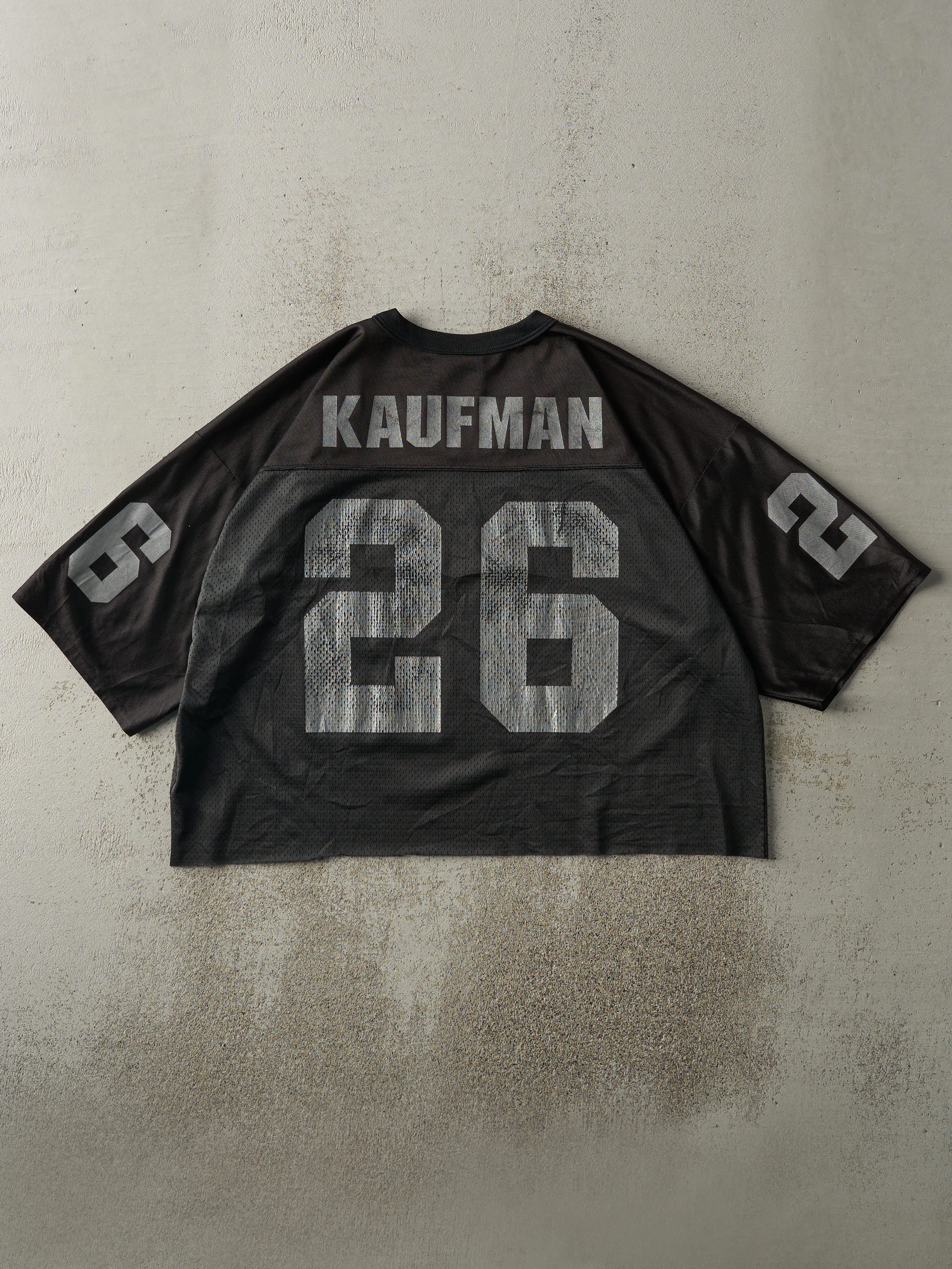 Vintage 90s Black Oakland Raider #26 Napoleon Kaufman Cropped Jersey (M) sold by Rebalance Vintage product image thumbnail 4