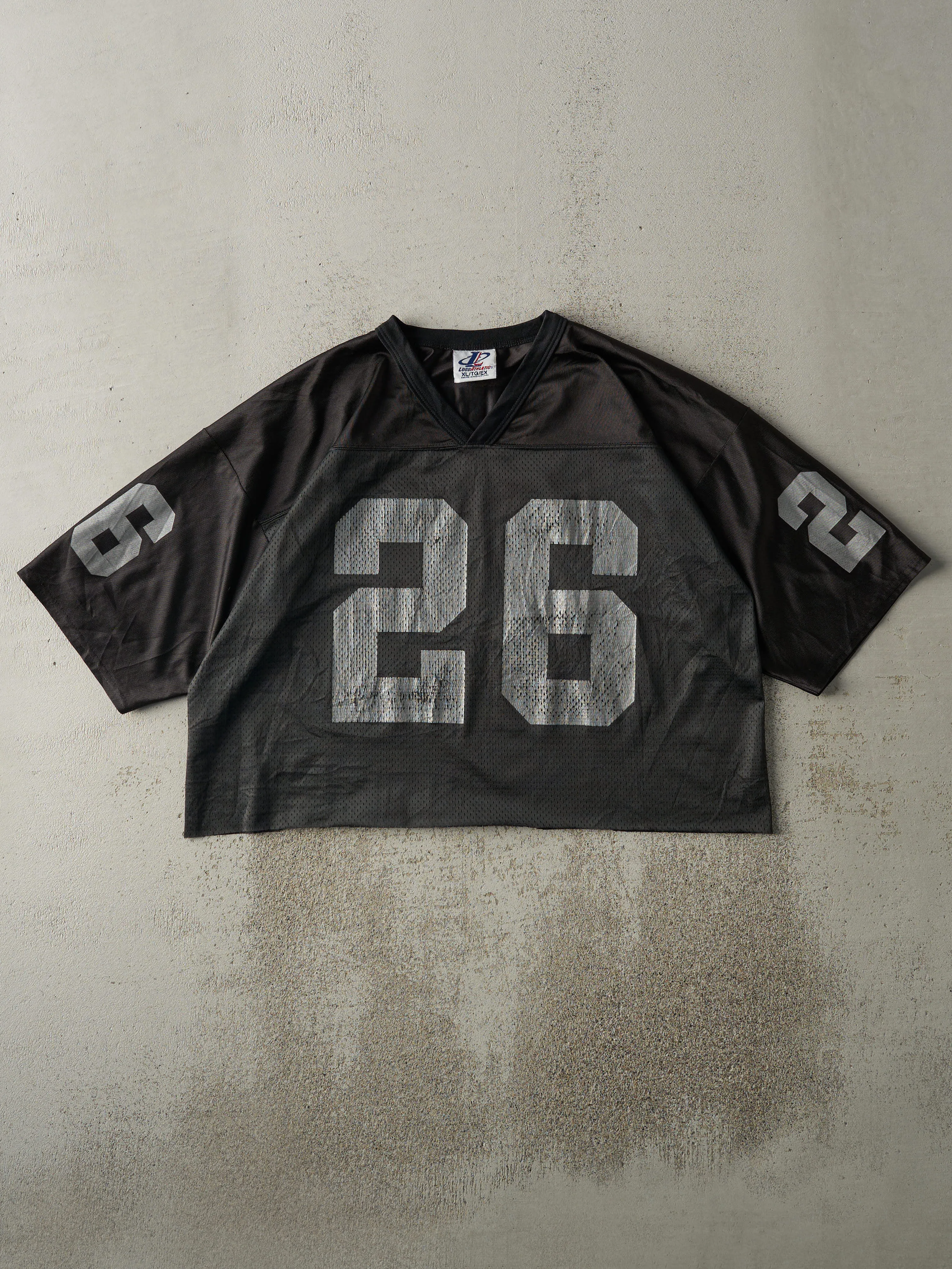 Vintage 90s Black Oakland Raider #26 Napoleon Kaufman Cropped Jersey (M) sold by Rebalance Vintage