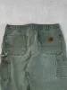 Vintage 90s Sage Green Carhartt Carpenter Pants (36x32) sold by Rebalance Vintage