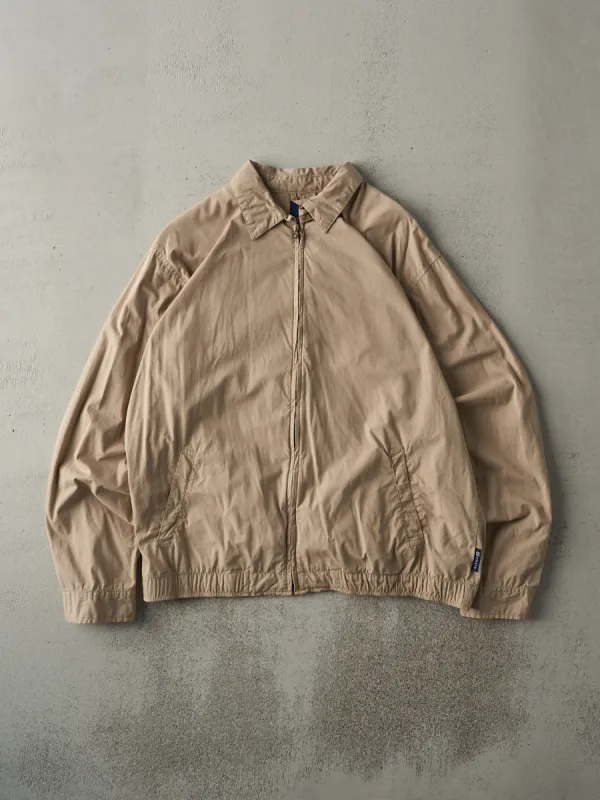 Vintage Y2K Beige Chaps Harrington Jacket (M) sold by Rebalance Vintage