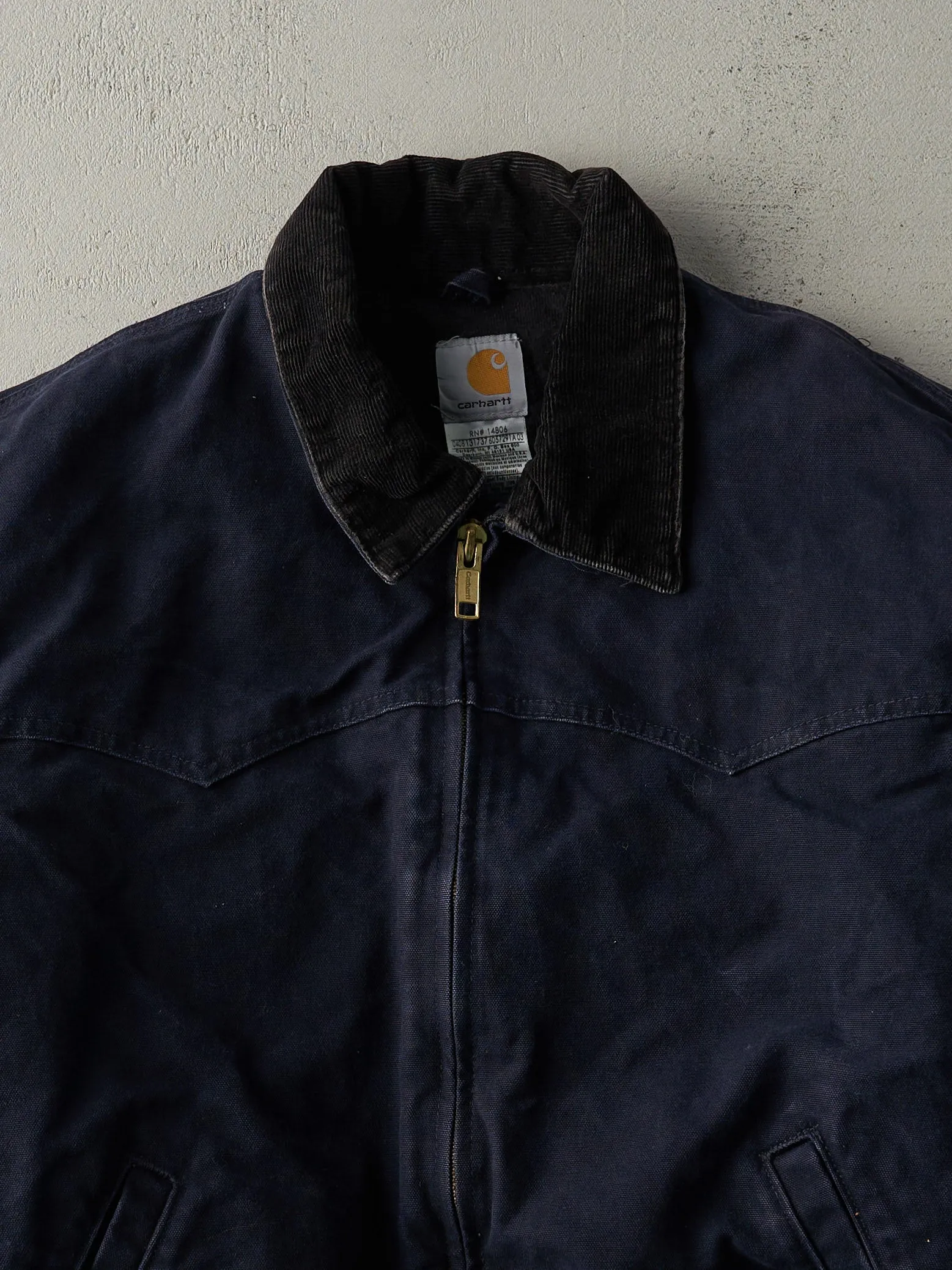 Vintage Y2K Navy Blue Carhartt Santa Fe Jacket (XL/XXL) sold by Rebalance Vintage product image thumbnail 2