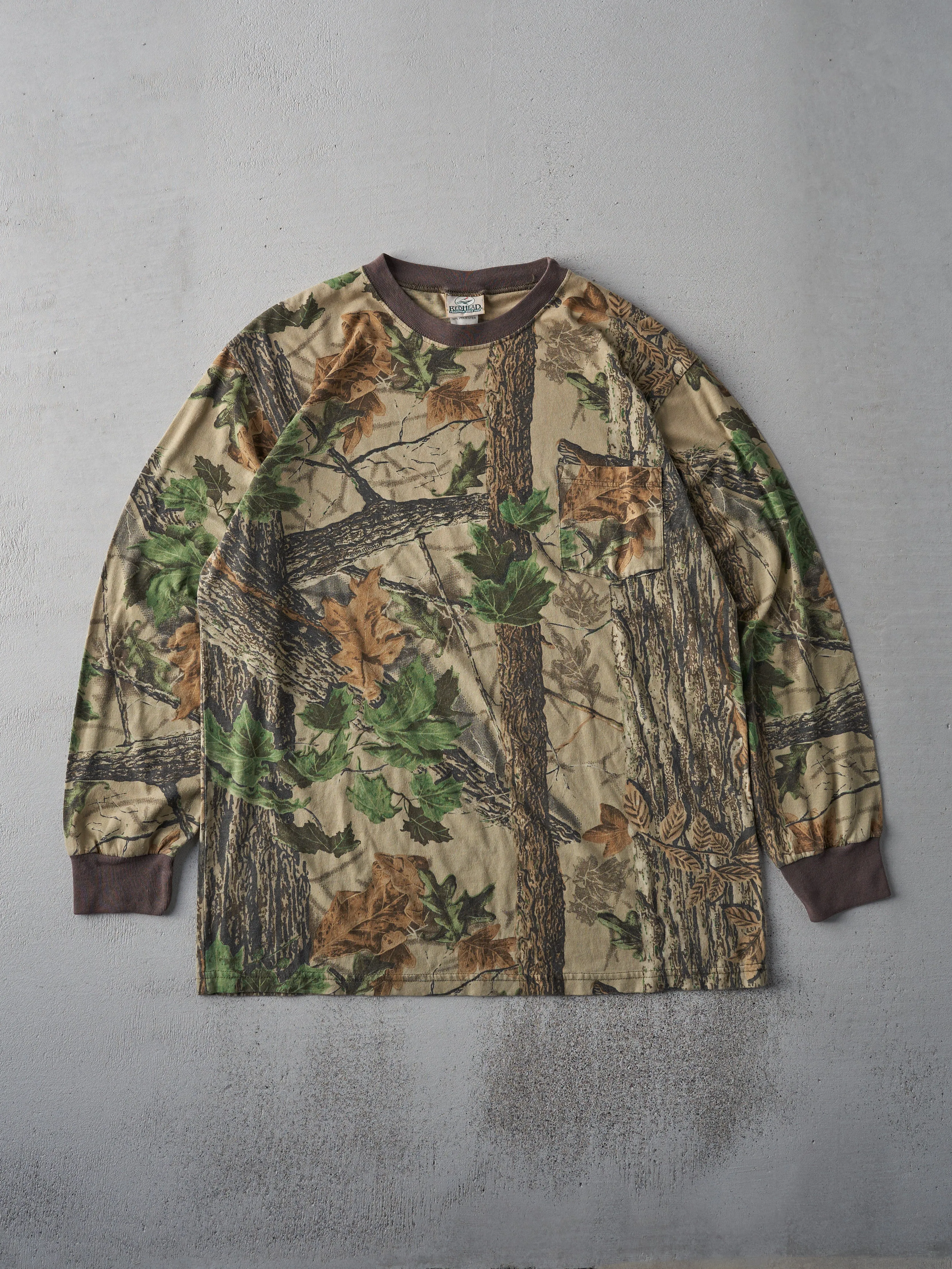 Vintage 90s Green Camo Realtree Pocket Shirt (L) sold by Rebalance Vintage