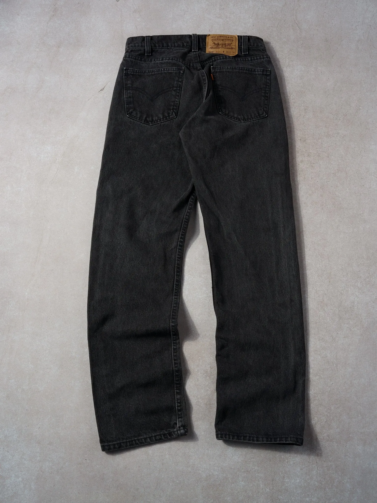 Vinrtage 70s Washed Stone Black Levi's 505 Denim Jeans (30x30) sold by Rebalance Vintage product image thumbnail 3