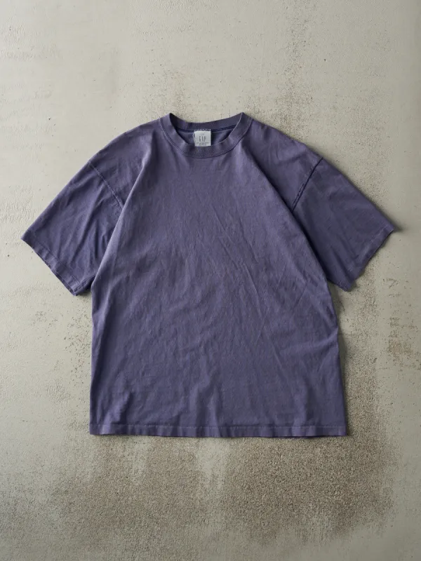 Vintage 90s Navy Blue Blank Gap Single Stitch Tee (S/M) sold by Rebalance Vintage